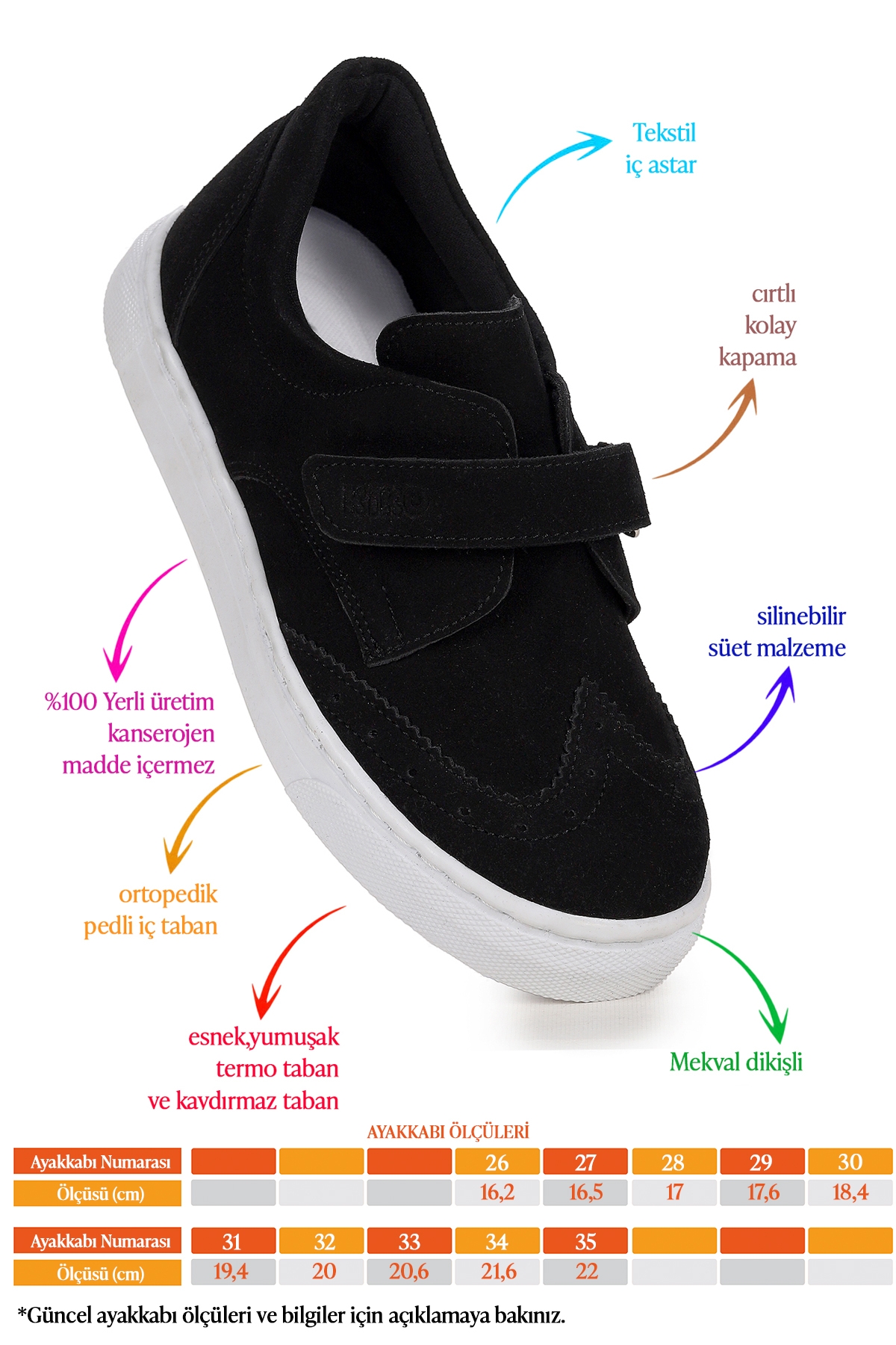 Richie Cırtlı Günlük Erkek Çocuk Casual Ayakkabı Siyah - Görsel 3