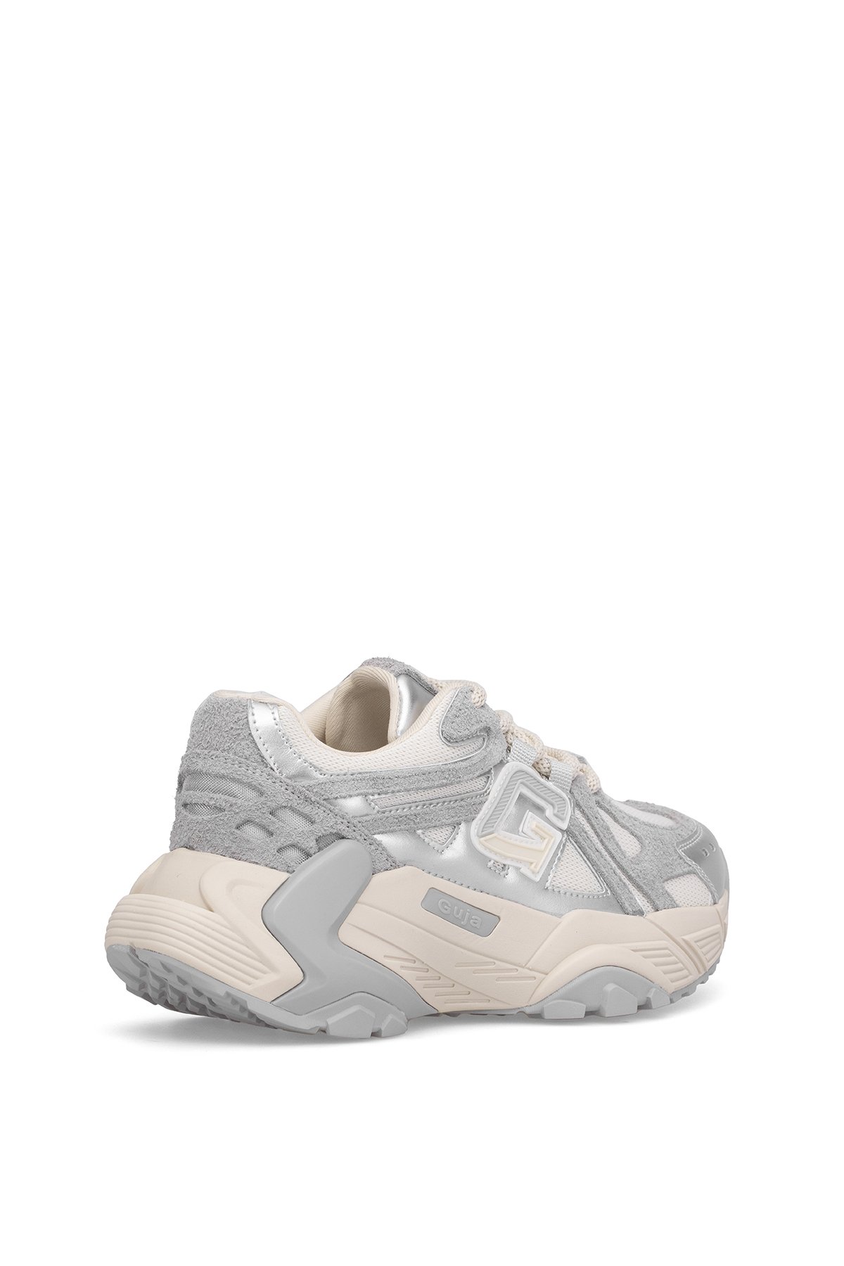 25K366 Kadın Hakiki Deri Klasik Sneaker Gri - Görsel 5