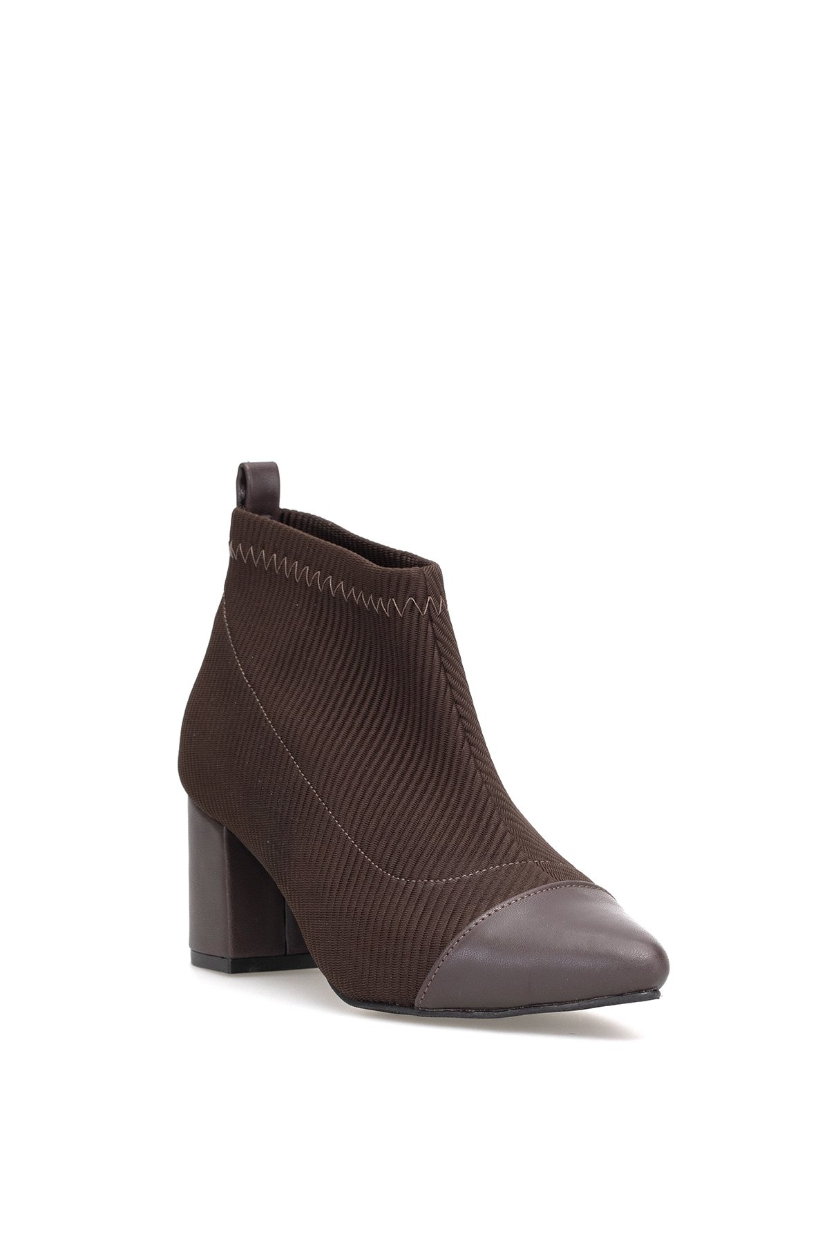 Elit PM09 K1780 Kadın Topuklu Bot Kahverengi - Görsel 3