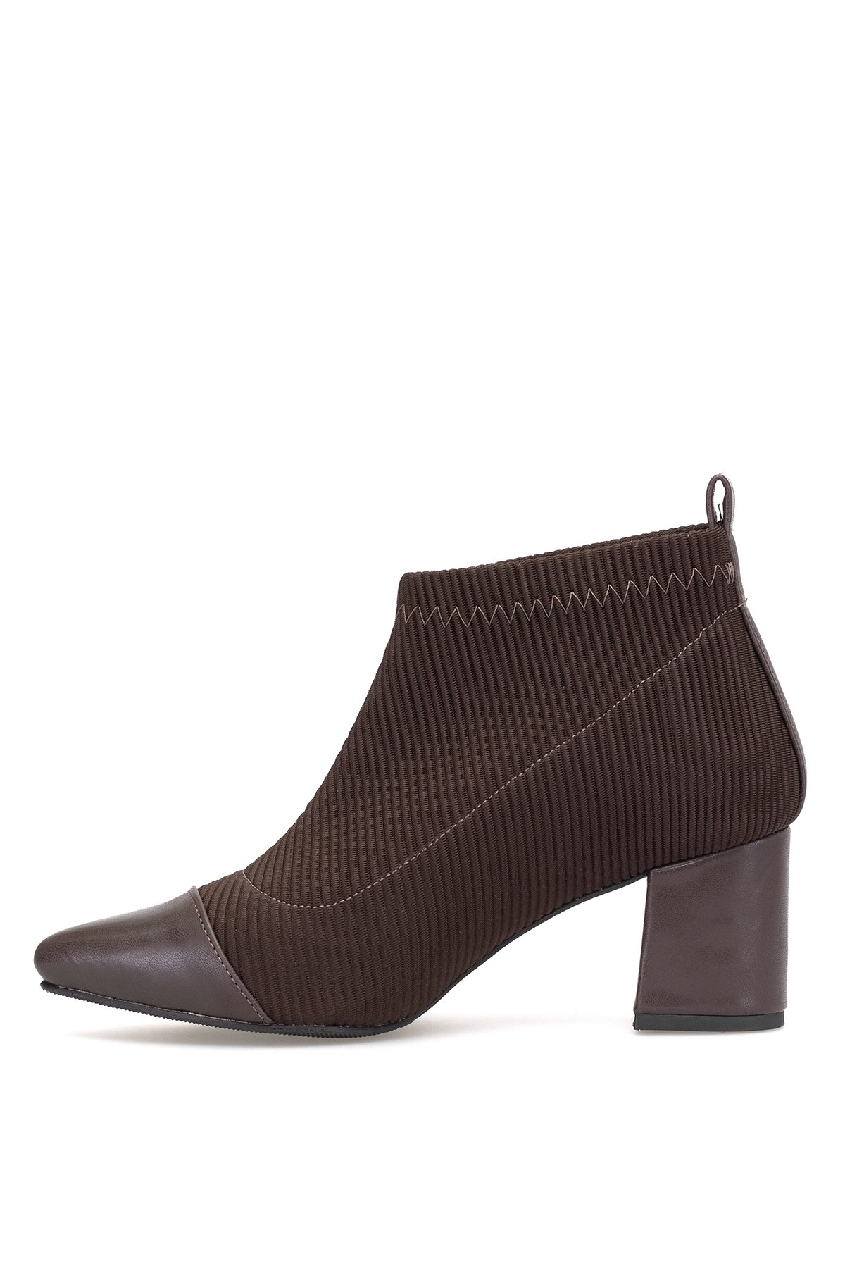 Elit PM09 K1780 Kadın Topuklu Bot Kahverengi - Görsel 4