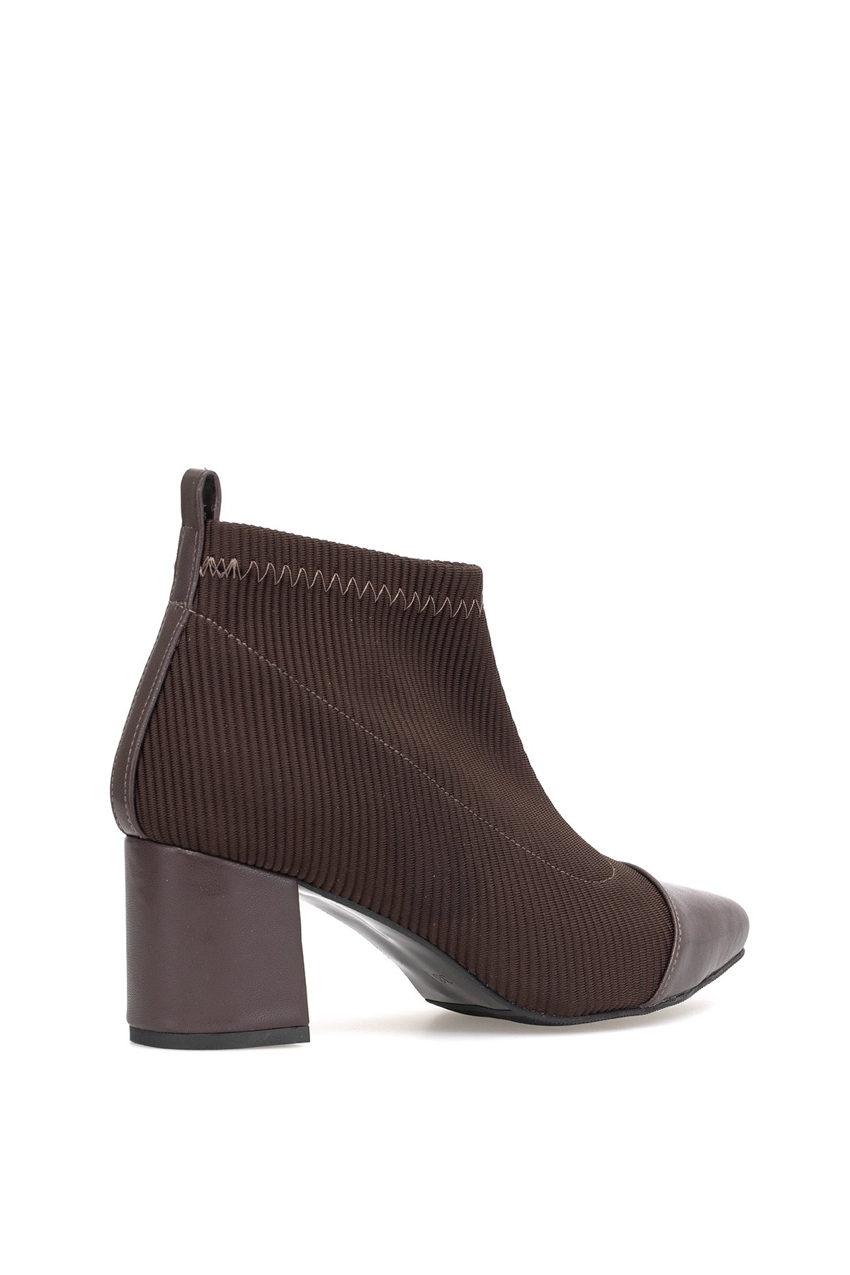 Elit PM09 K1780 Kadın Topuklu Bot Kahverengi - Görsel 5