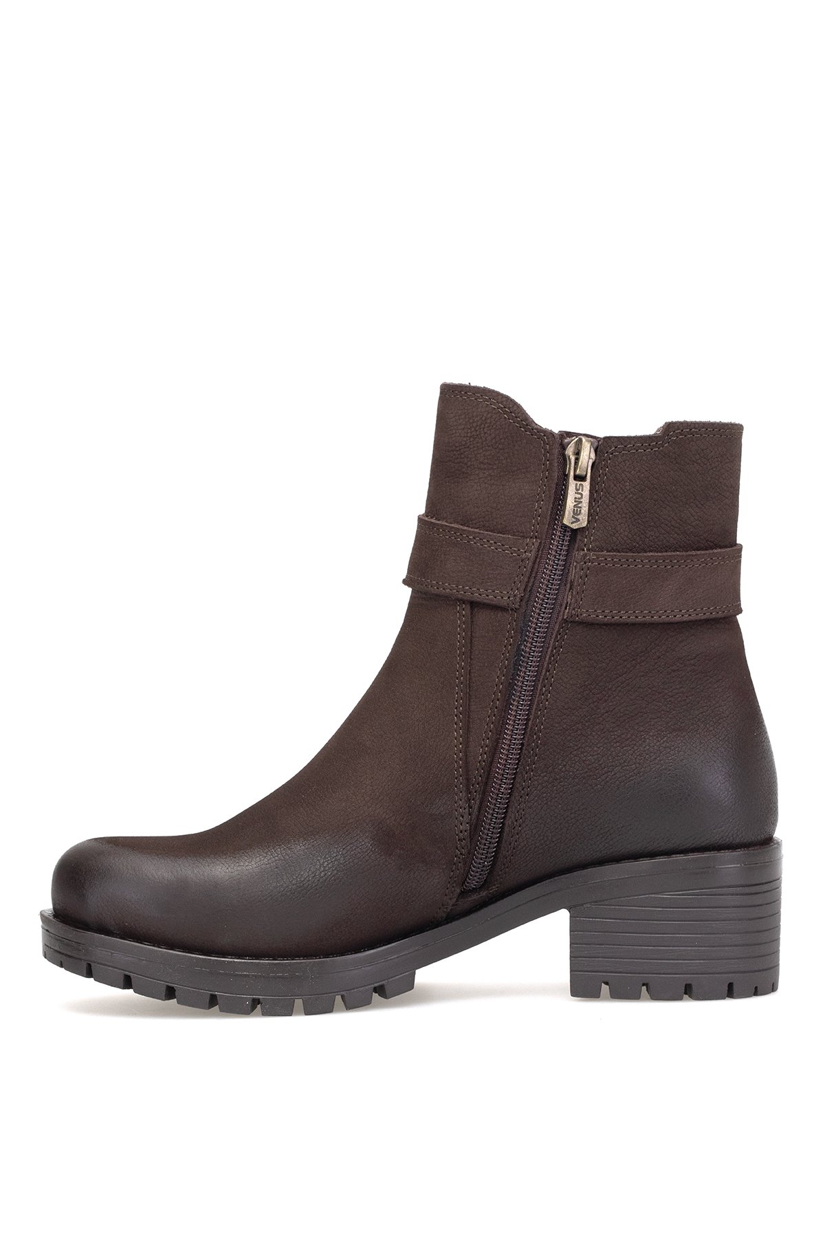 3376K Kadın Hakiki Deri Klasik Bot Kahverengi - Görsel 4