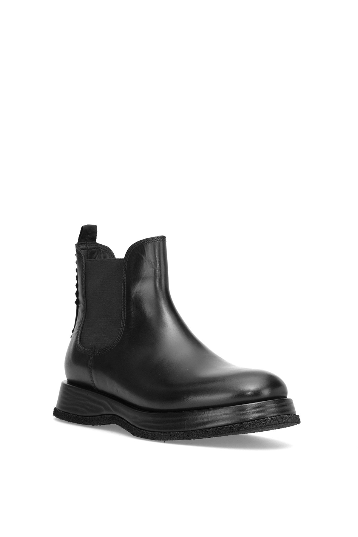 152-22327 Erkek Hakiki Deri Chelsea Bot Siyah - Görsel 3
