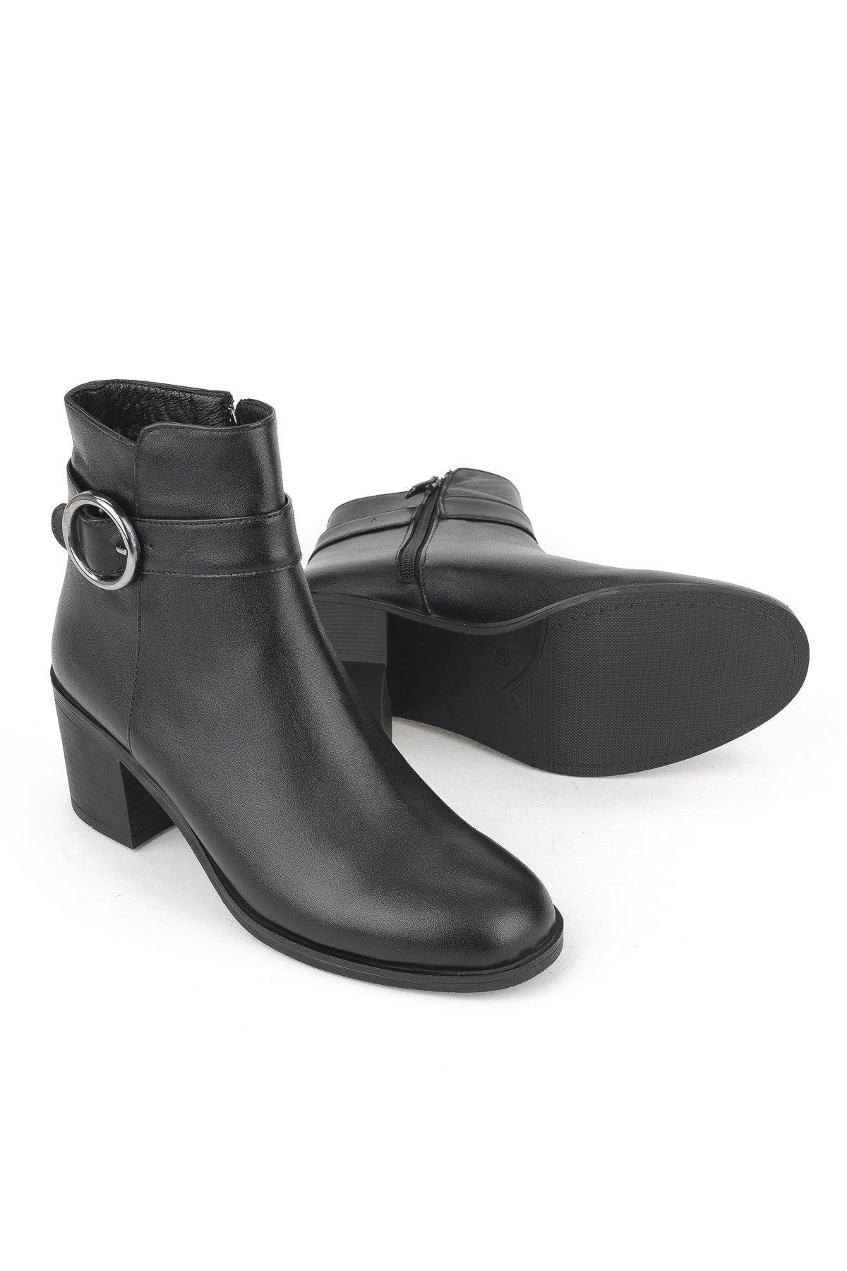 Kadın Hakiki Deri Bot 1531020Z301 Siyah - Görsel 5