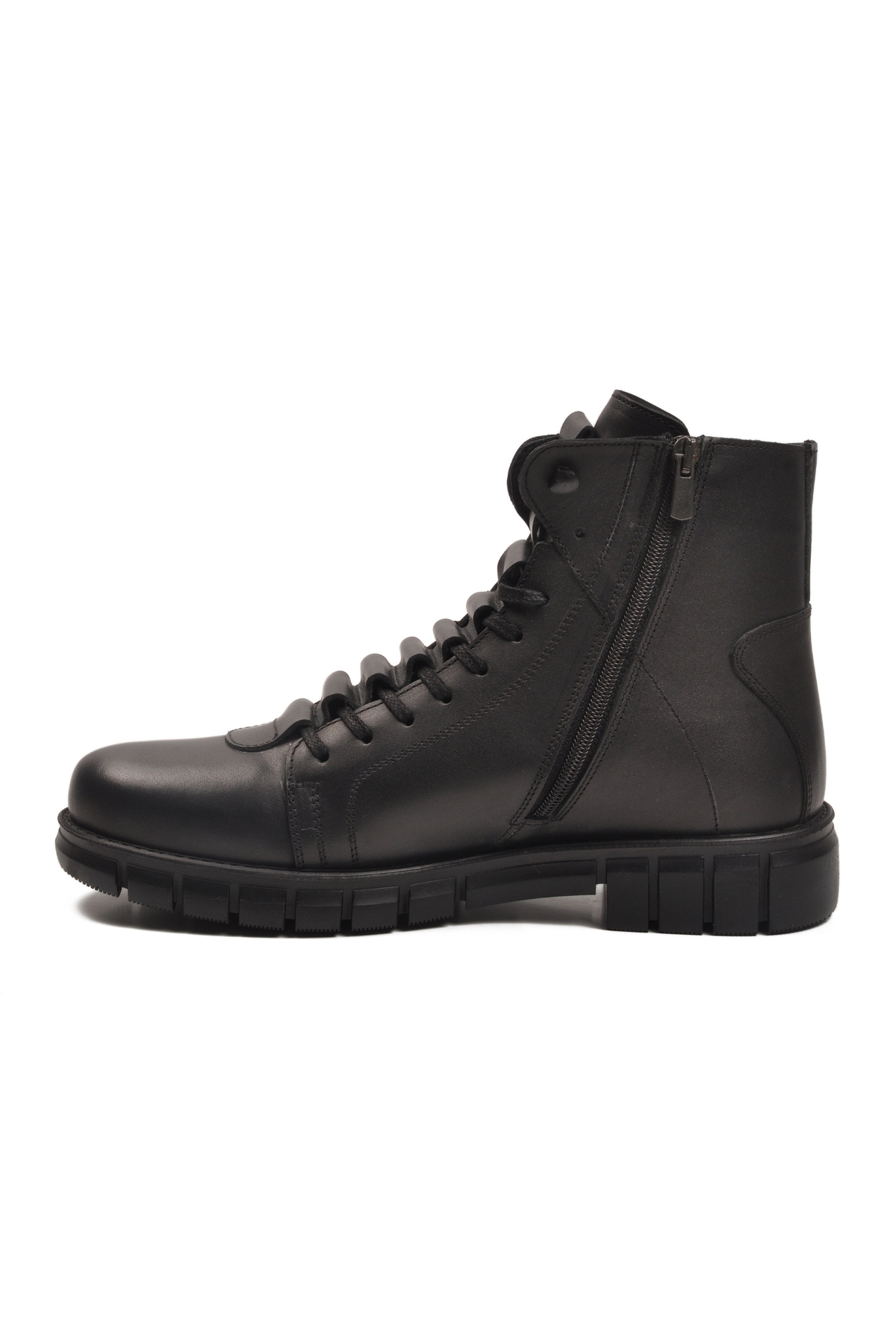 Siyah Deri Kürkü Soğuğa Dirençli Kaymaz Erkek Bot 2K8518 M - Görsel 5