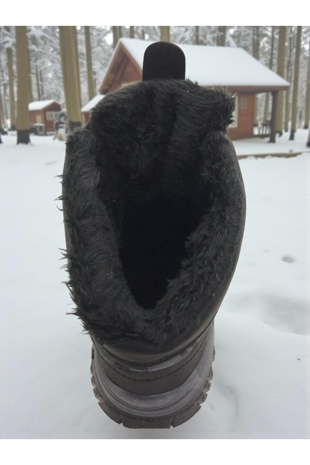 Erkek Çocuk Suya Soğuk Havaya Dayanıklı Cırtlı İçi Kürklü Siyah Kar Botu - Görsel 7