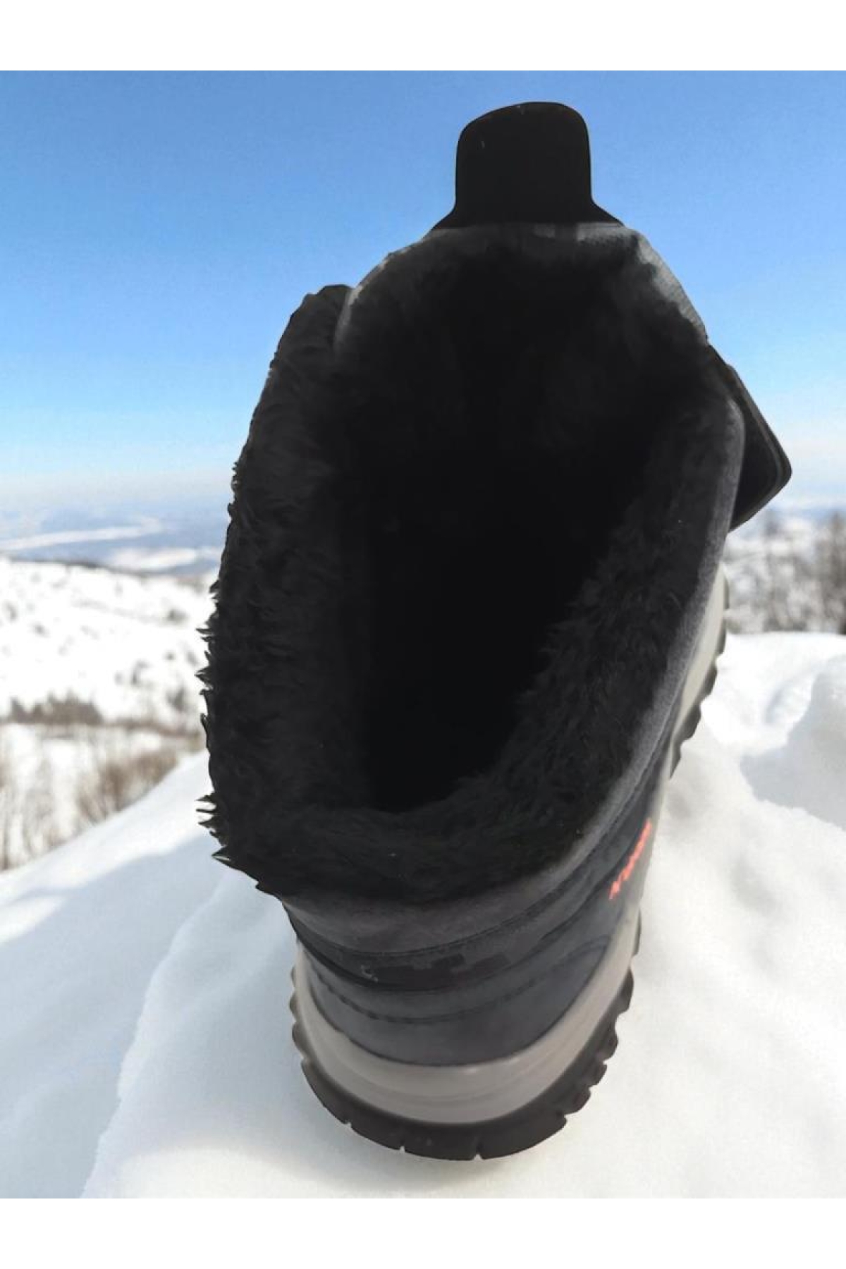 Erkek Çocuk Suya Soğuk Havaya Dayanıklı Cırtlı İçi Kürklü Siyah Kar Botu - Görsel 6