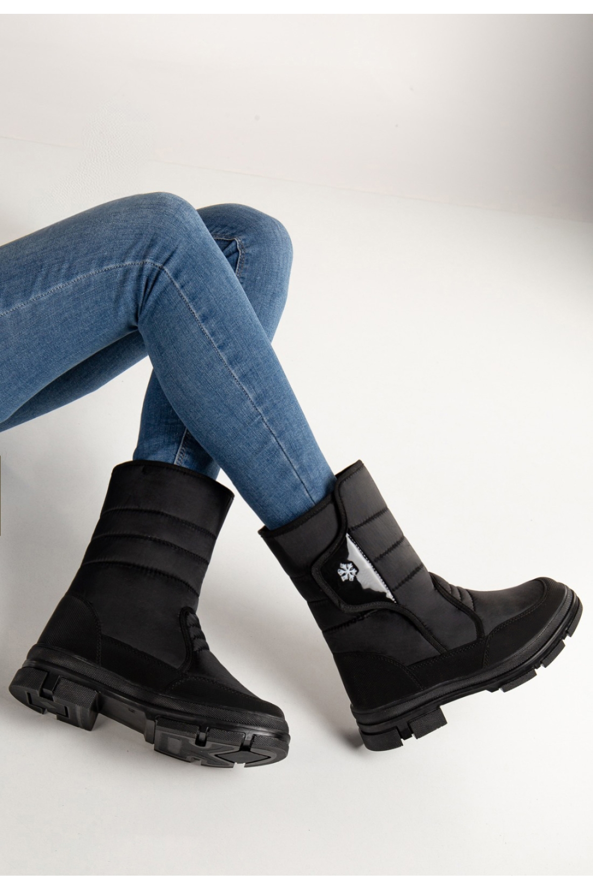 Lady Termal Kürklü Bantlı Soğuk Dayanıklı Kadın Bot Çizme Kar Botu - Görsel 2