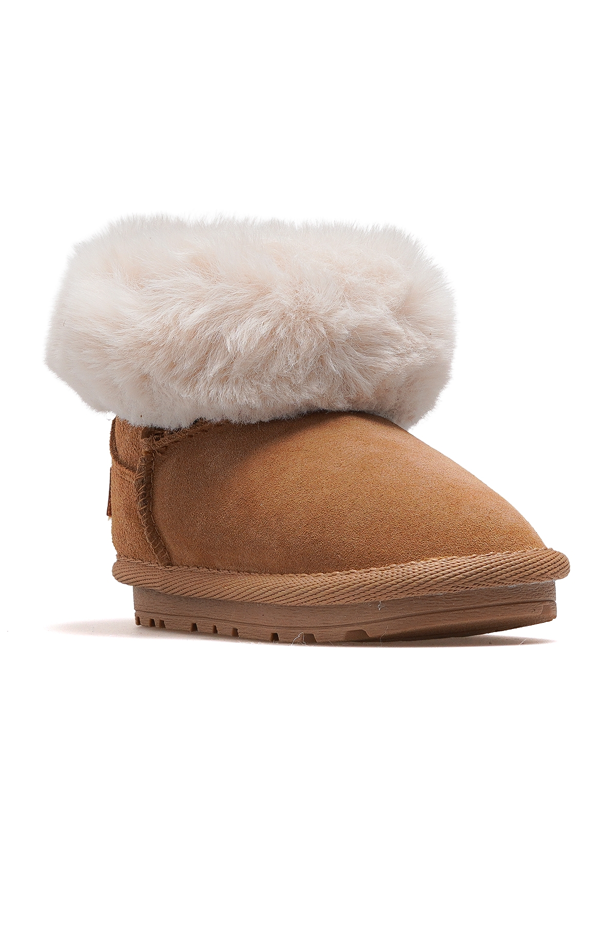 Furly Kız Çocuk Tüylü Fermuarlı Günlük Bot 25k Buck3064 Camel - Görsel 5