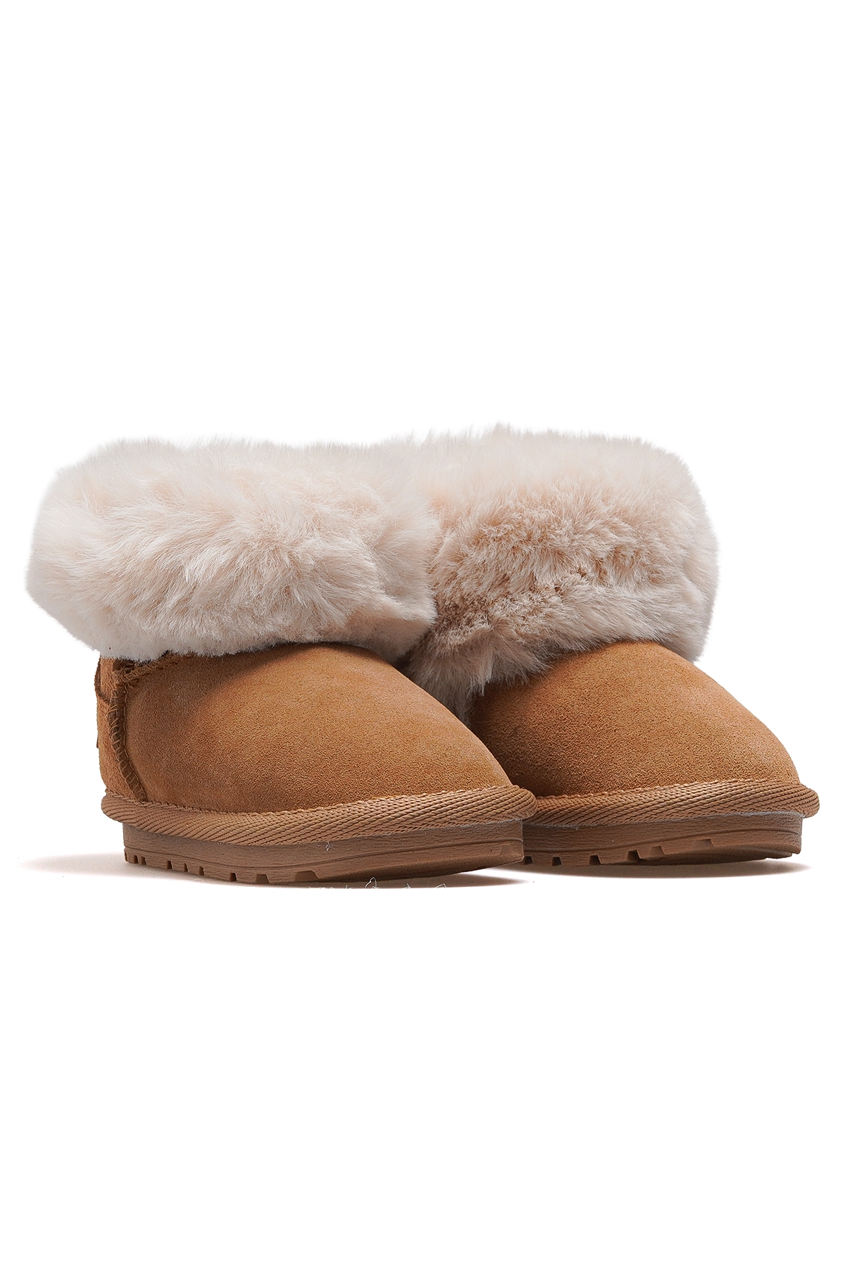 Furly Kız Çocuk Tüylü Fermuarlı Günlük Bot 25k Buck3064 Camel - Görsel 6