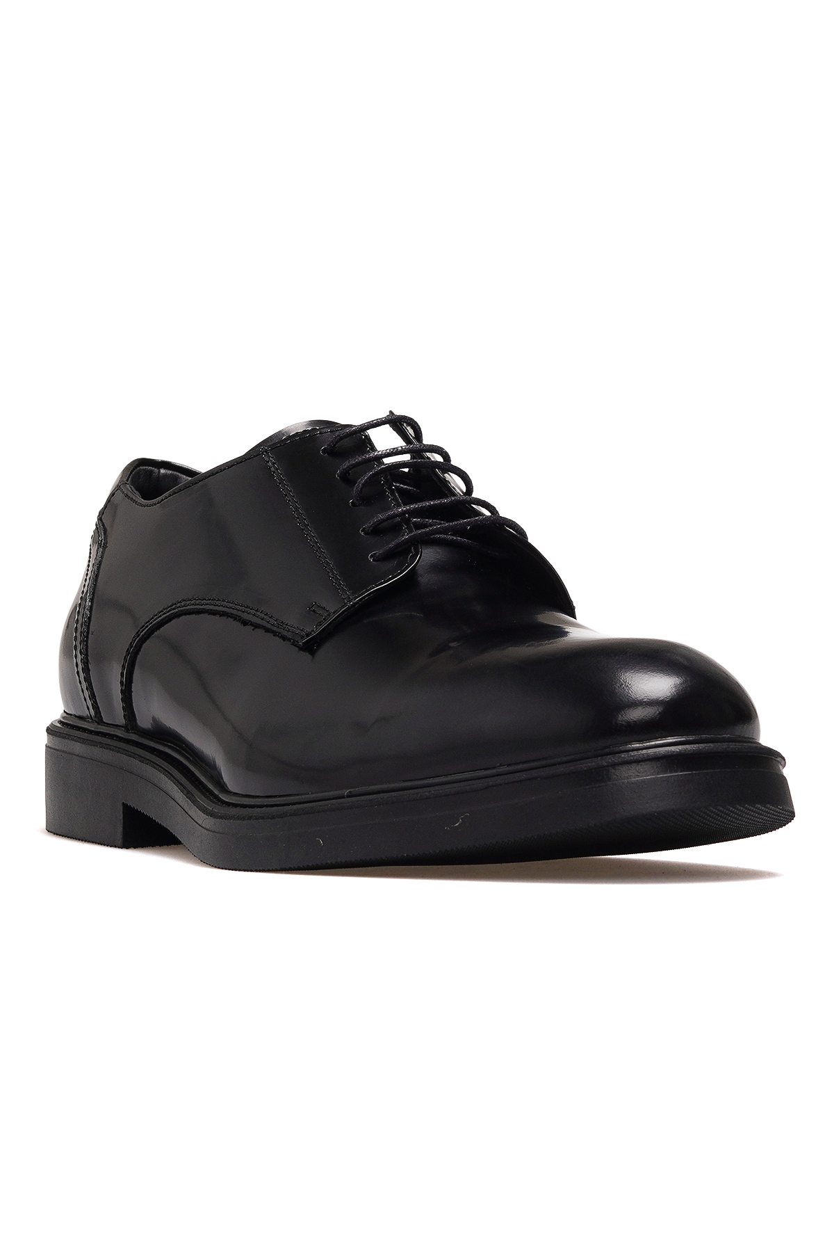 Erkek Deri Klasik Günlük Ayakkabı 25k Ykö-22067 M Siyah Rugan - Görsel 5