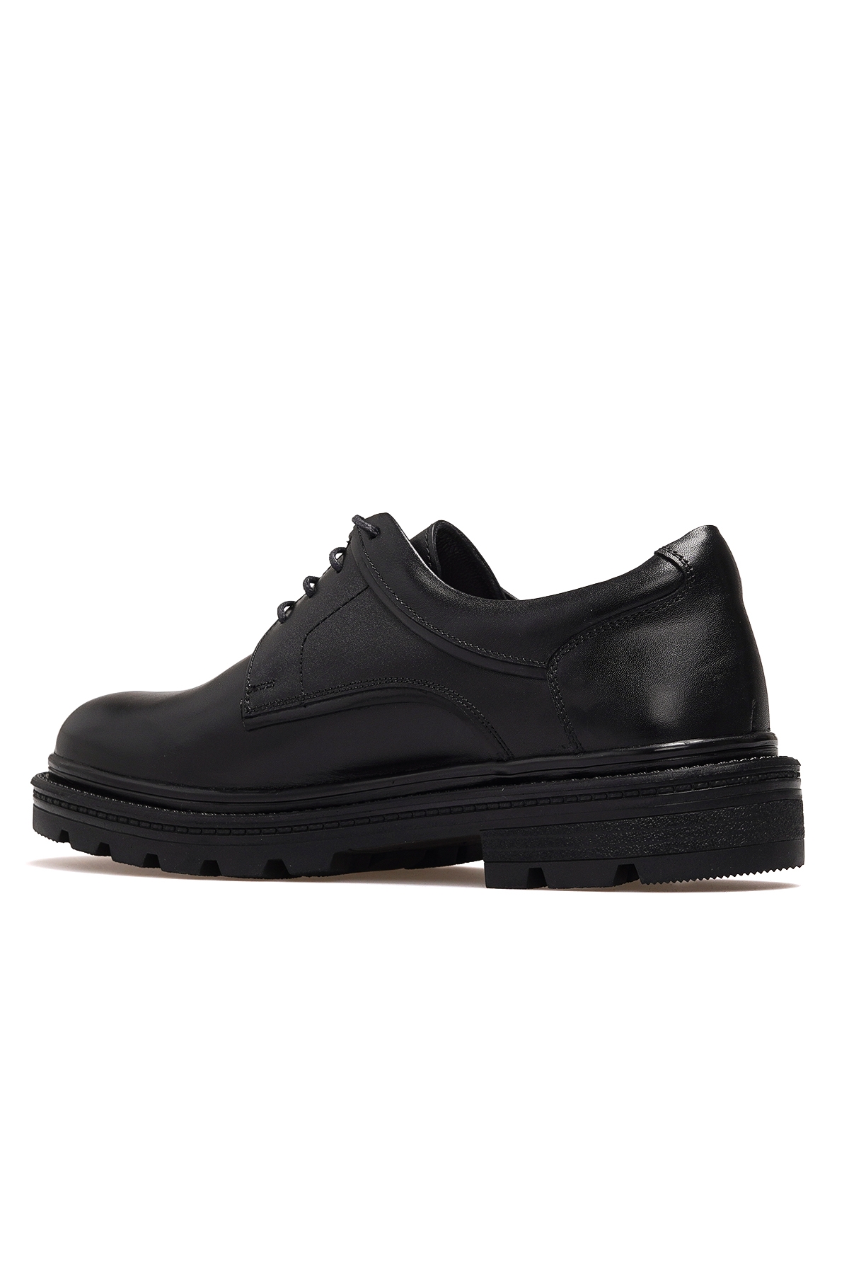 Erkek Deri Klasik Günlük Ayakkabı 25k Ykö-22405 M Siyah - Görsel 4