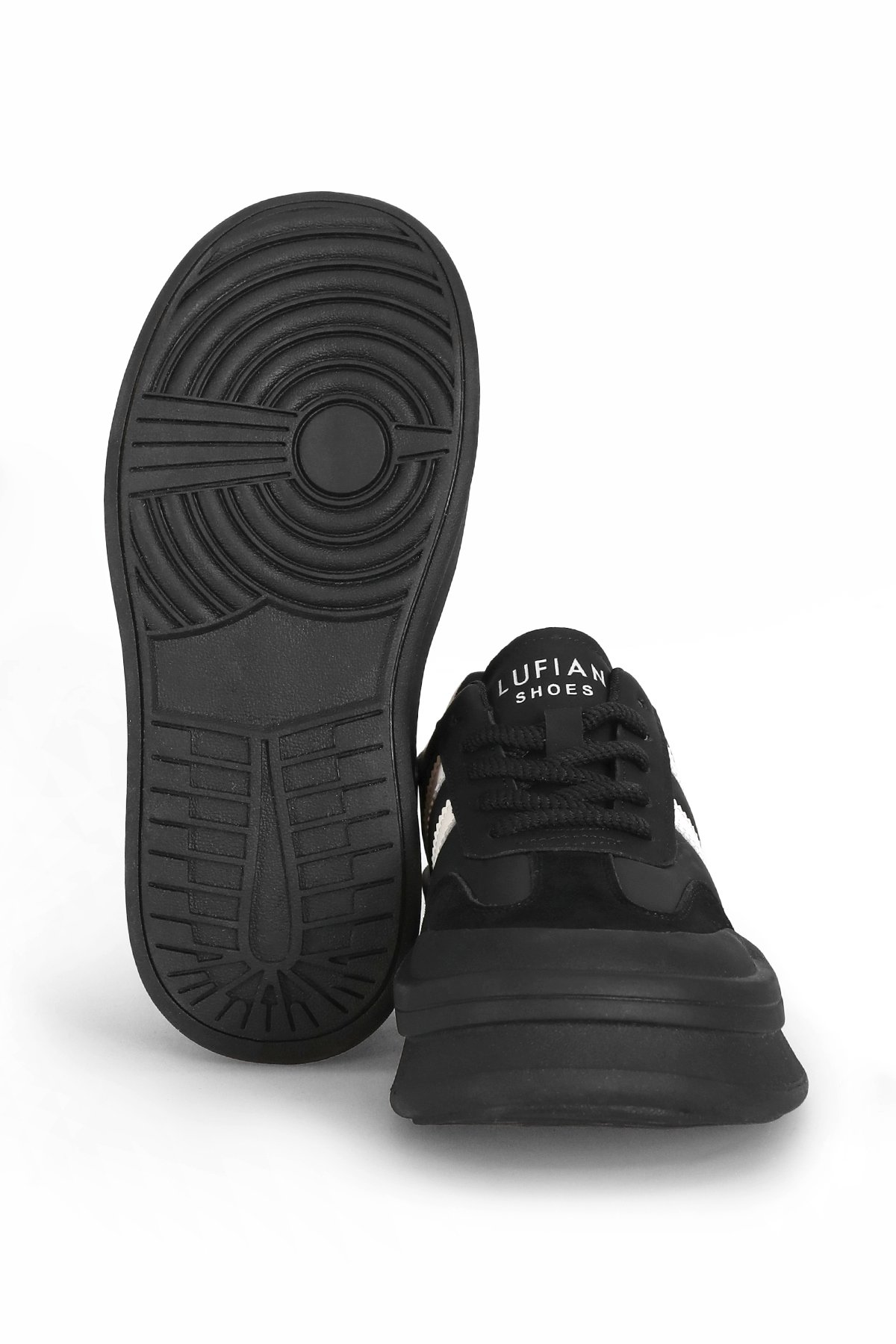 121230019 Christina 25K Kadın Hakiki Deri Klasik Sneaker Siyah - Görsel 4