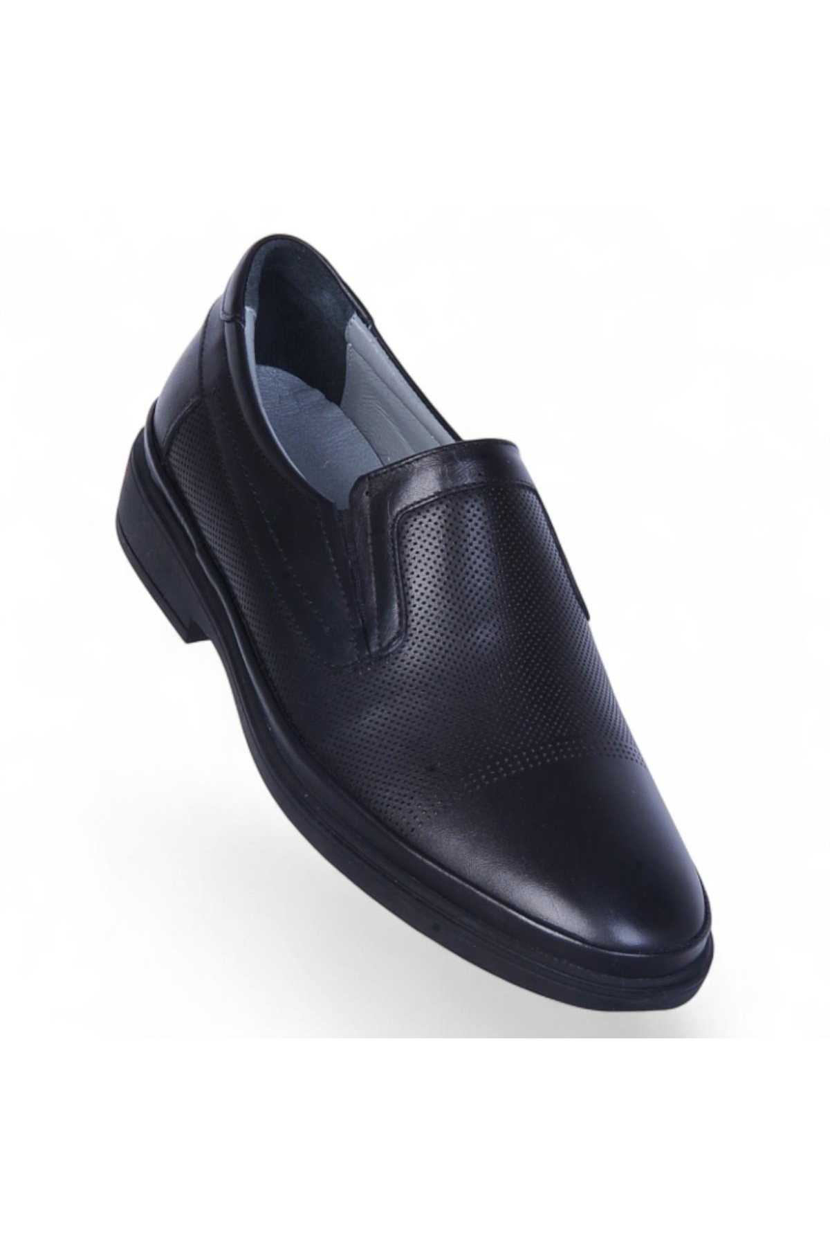72 Lz Siyah Kauçuk %100 Deri Erkek Klasik Ayakkabı - Görsel 3