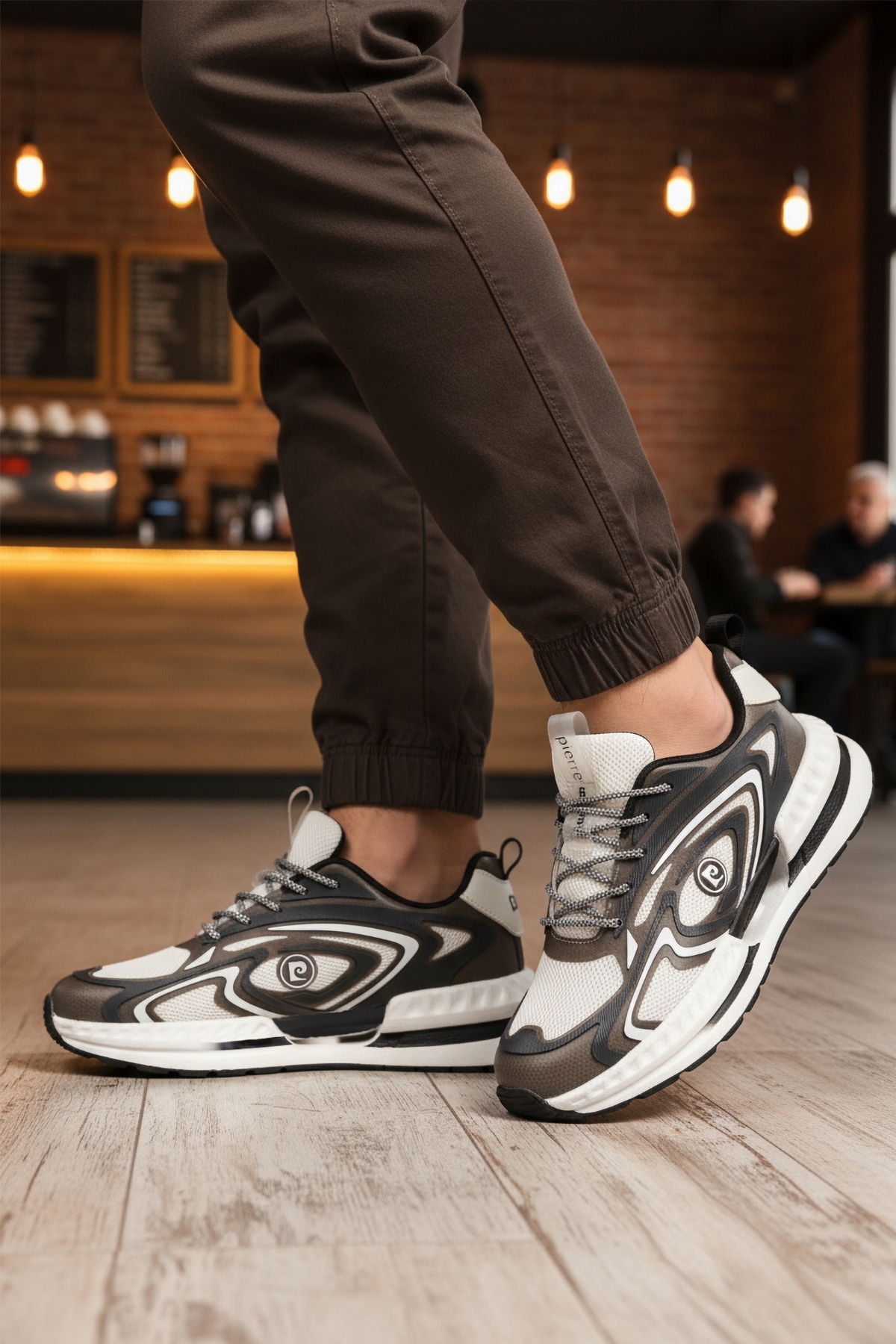 Beyaz Fileli Hafif Esnek Erkek Spor Ayakkabı PCI-11616 M - Görsel 4
