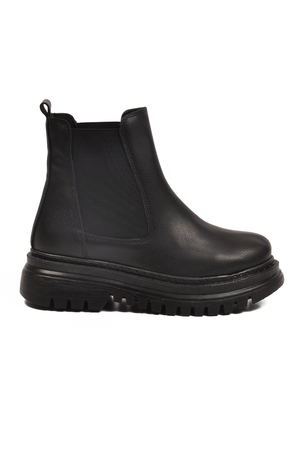 Siyah Cilt Kürklü Kolay Giyilebilir Kaymaz Kadın Chelsea Bot 473093 Z - Görsel 3