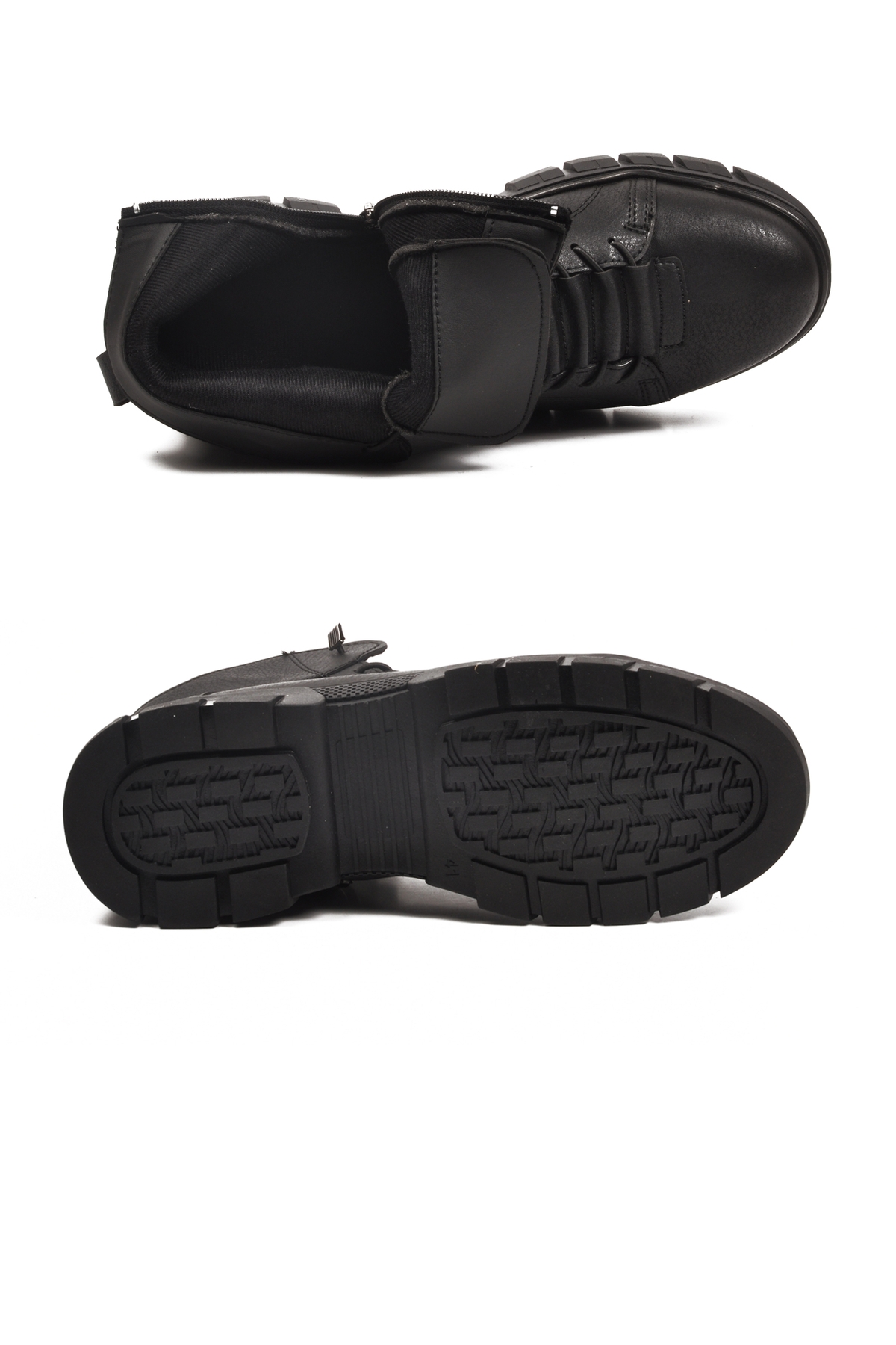 Siyah İçi Polarlı Kaymaz Fermuarlı Erkek Bot 660 M - Görsel 6