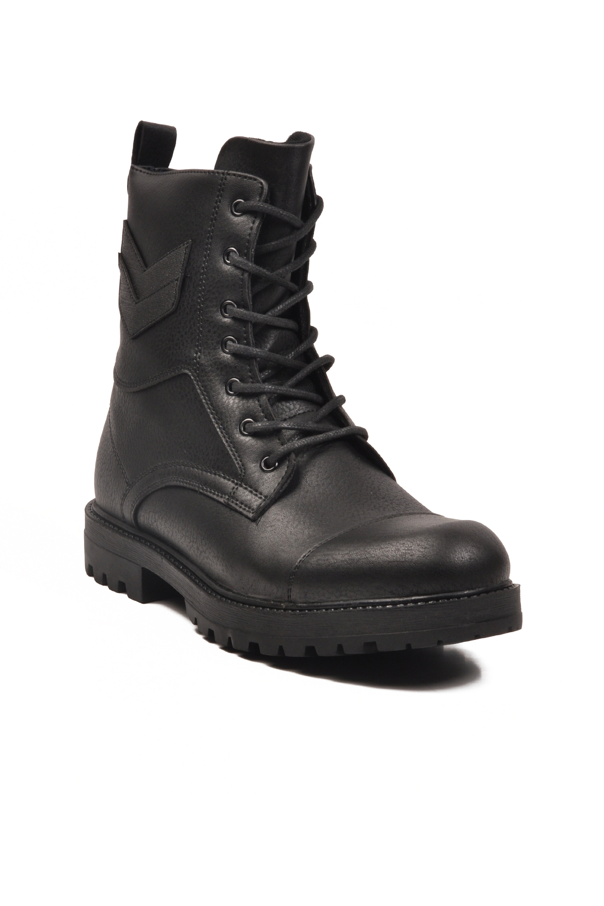 Siyah İçi Polarlı Kaymaz Bağcıklı Fermuarlı Erkek Postal Bot 347 M - Görsel 4