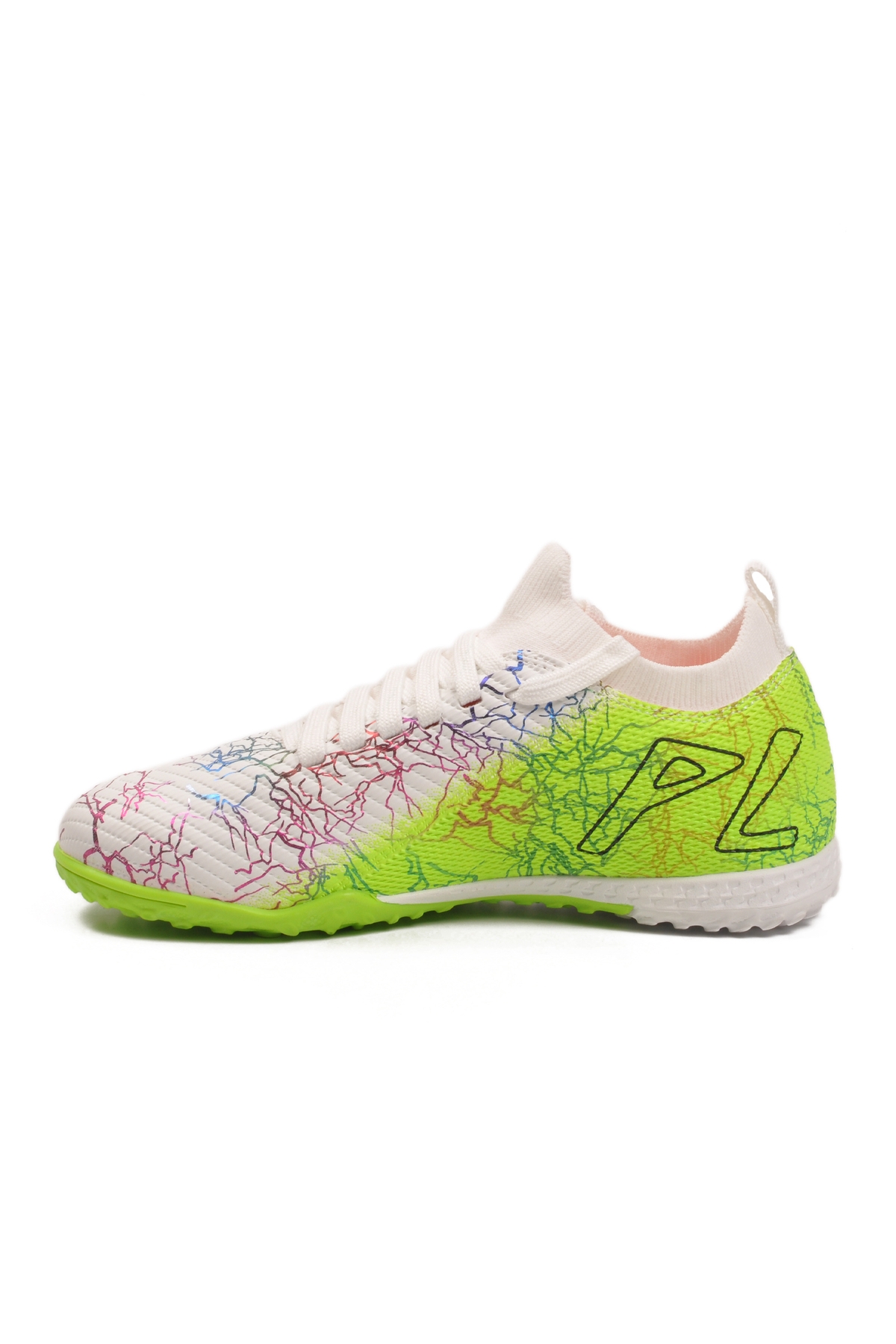 Beyaz Yeşil Bilekten Çoraplı Erkek Çocuk Halı Saha Ayakkabısı FH-252-153 F - Görsel 5