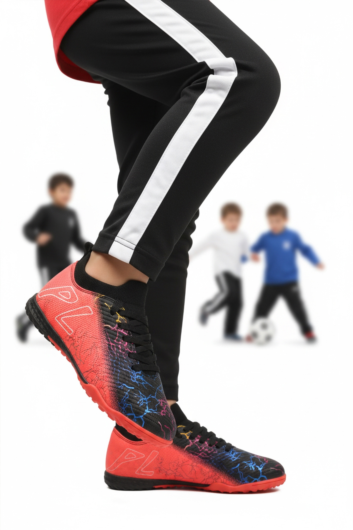 Siyah Fuşya Bilekten Çoraplı Erkek Çocuk Halı Saha Ayakkabısı FH-252-153 F - Görsel 2