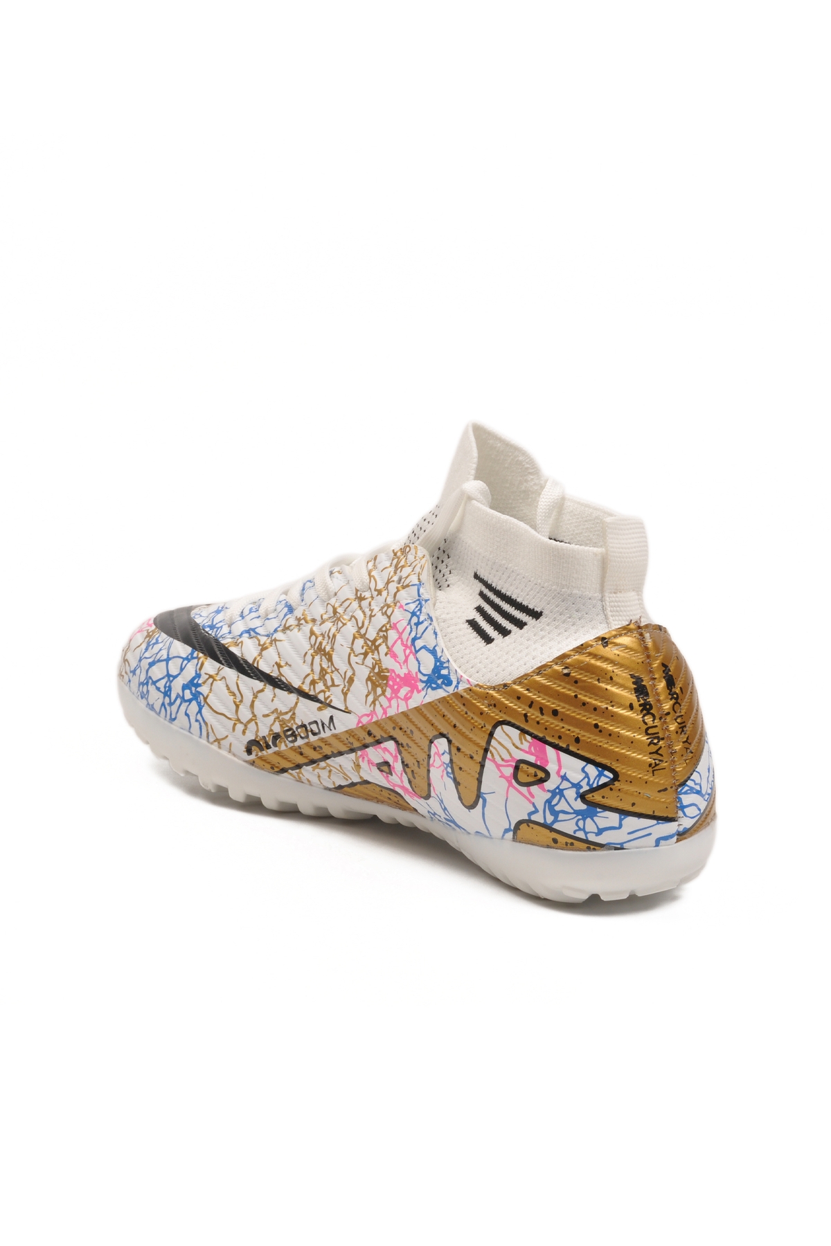 Beyaz Altın Çoraplı Erkek Halı Saha Ayakkabısı Air 565 M - Görsel 5