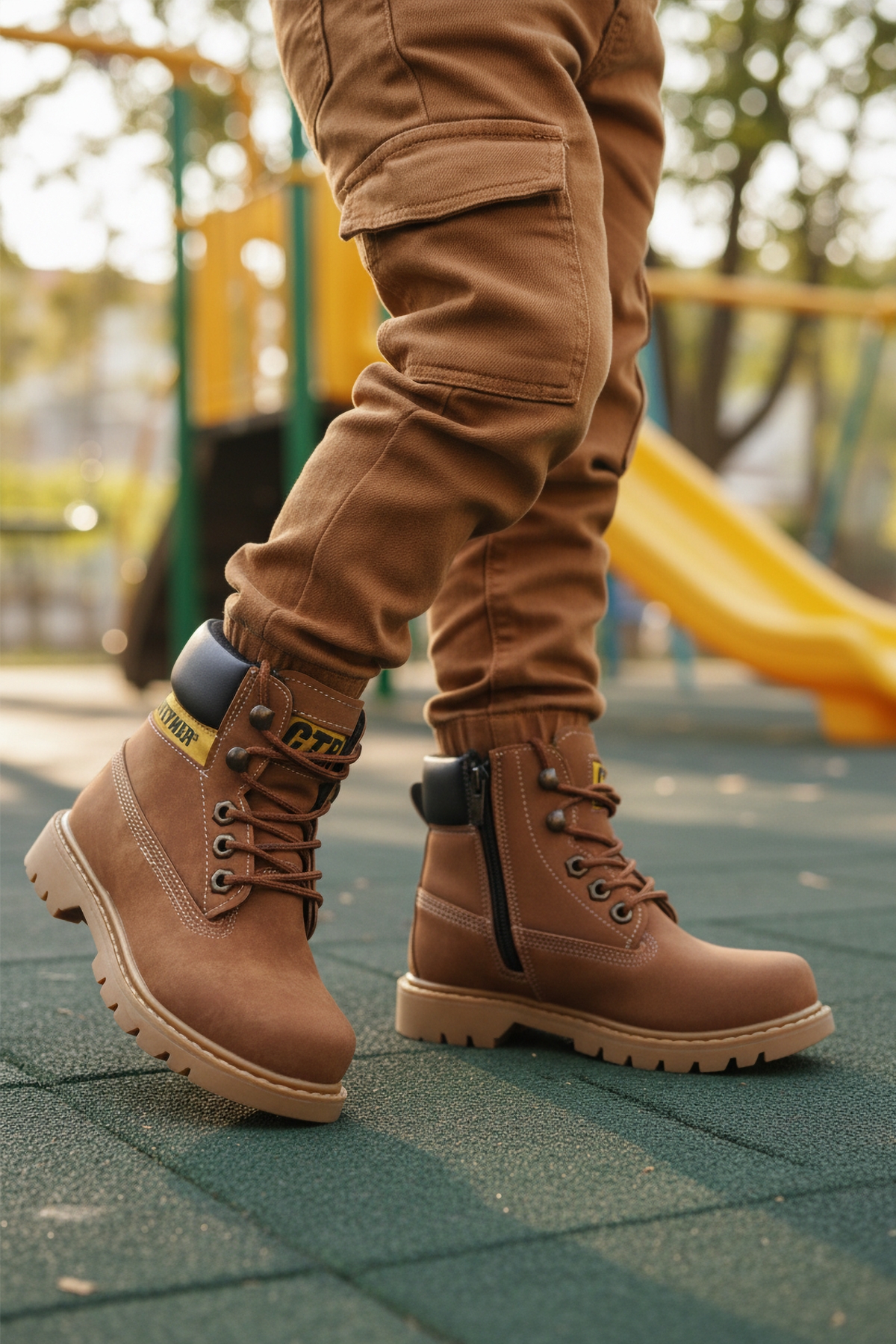 Tarçın Nubuk Kaymaz Unisex Çocuk Bot 921 F - Görsel 4