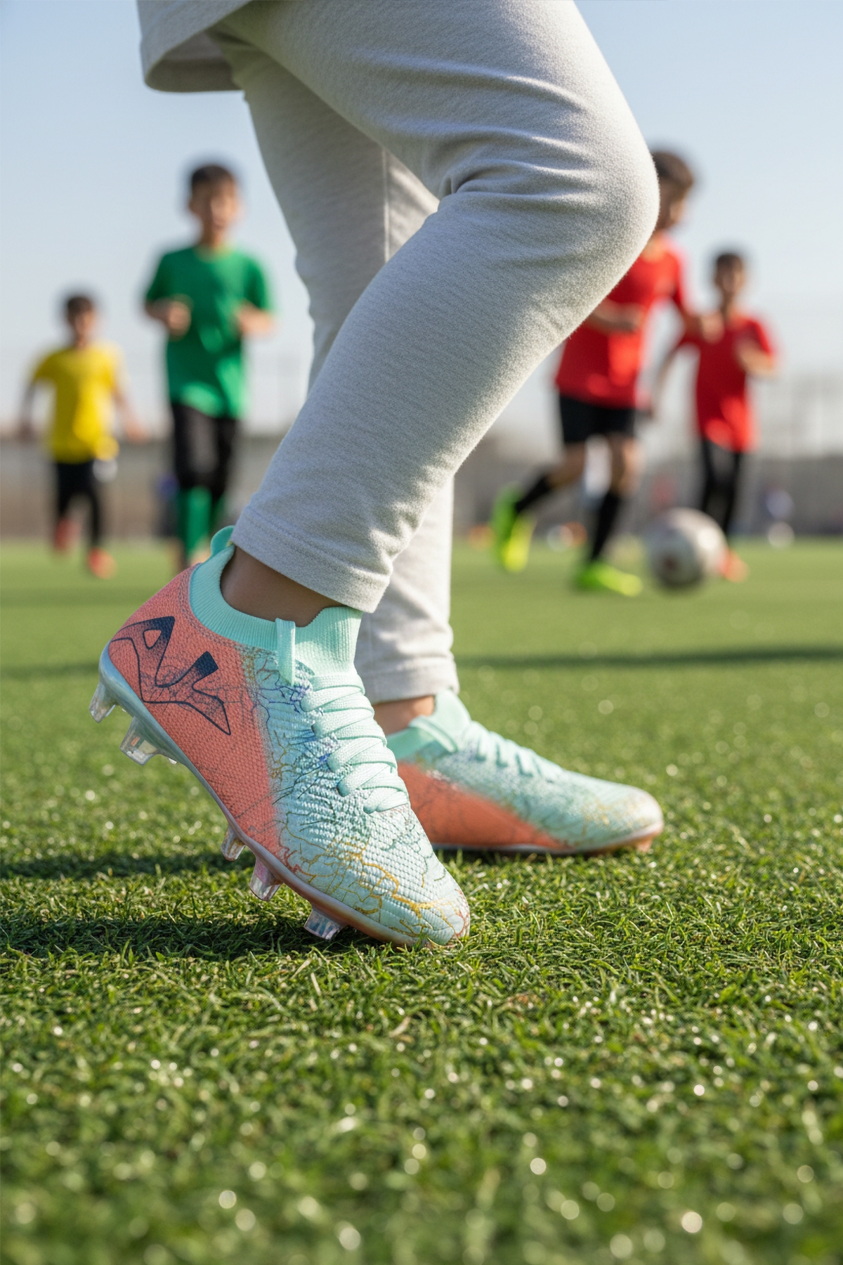 Mint Somon Bilekten Çoraplı Erkek Çocuk Krampon FK-252-153 F - Görsel 4