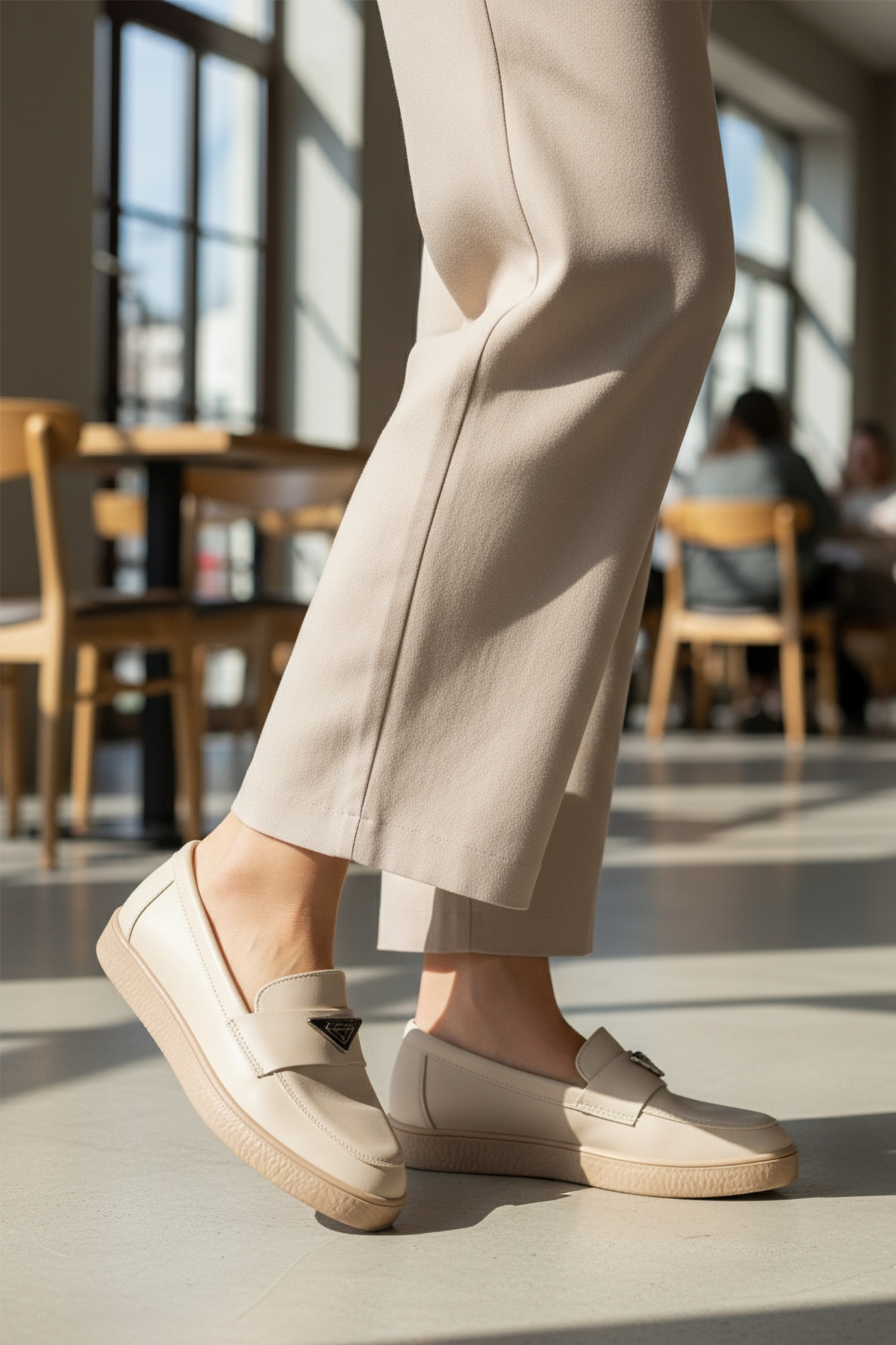 Bej Hafif Esnek Kadın Casual Ayakkabı B-01 Z - Görsel 4