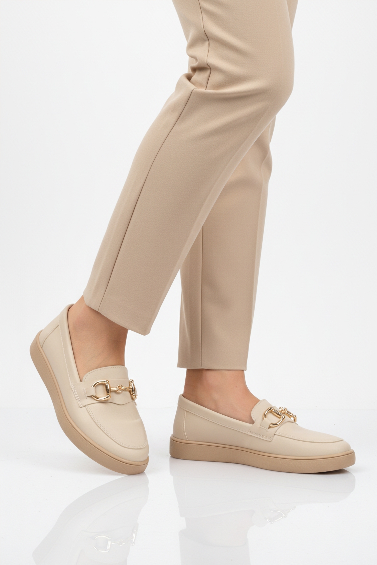 Bej Hafif Esnek Kadın Casual Ayakkabı B-02 Z - Görsel 2