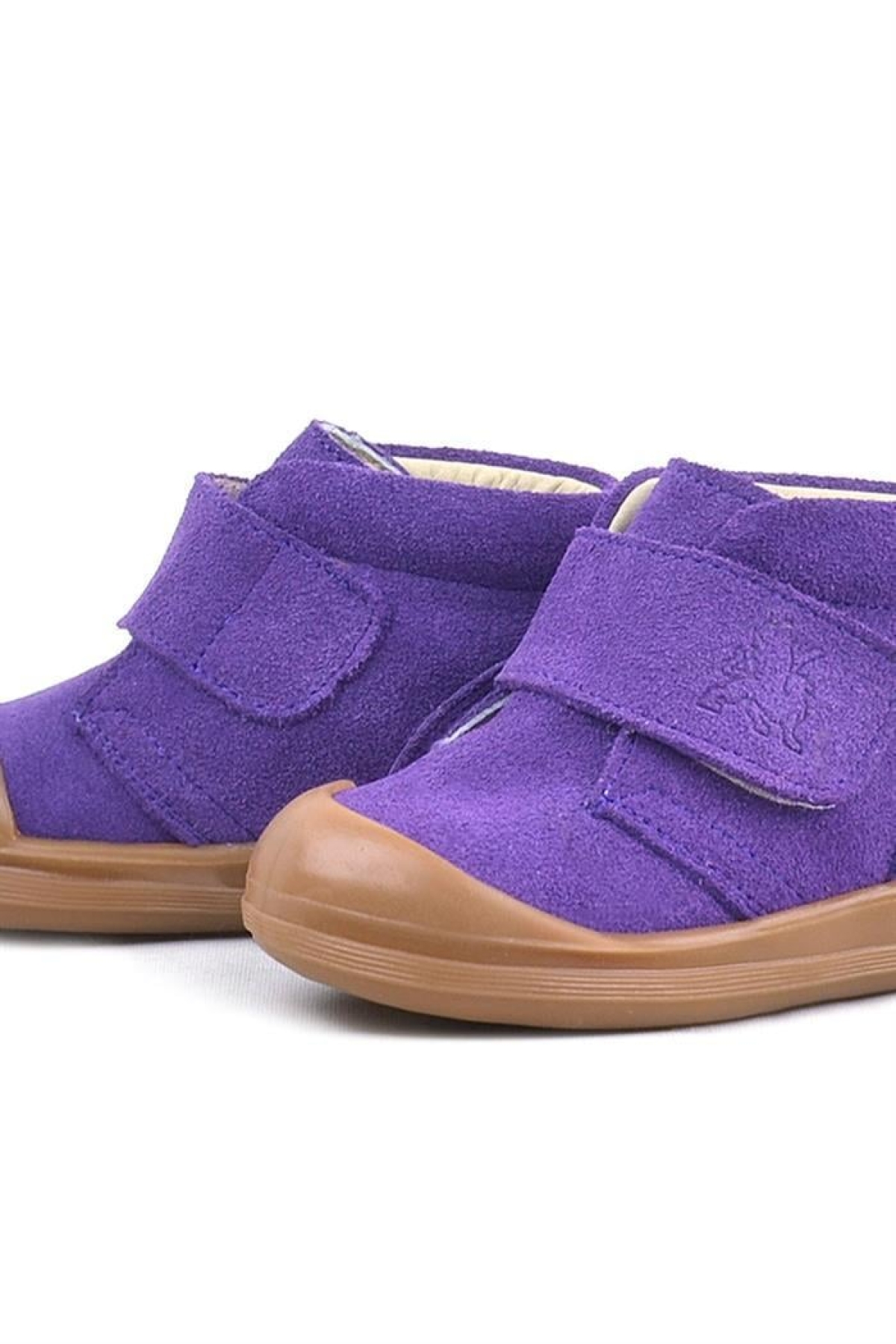 Yoohoo Hakiki Deri Mor Cırtlı Kız Bebek Bot - Görsel 10