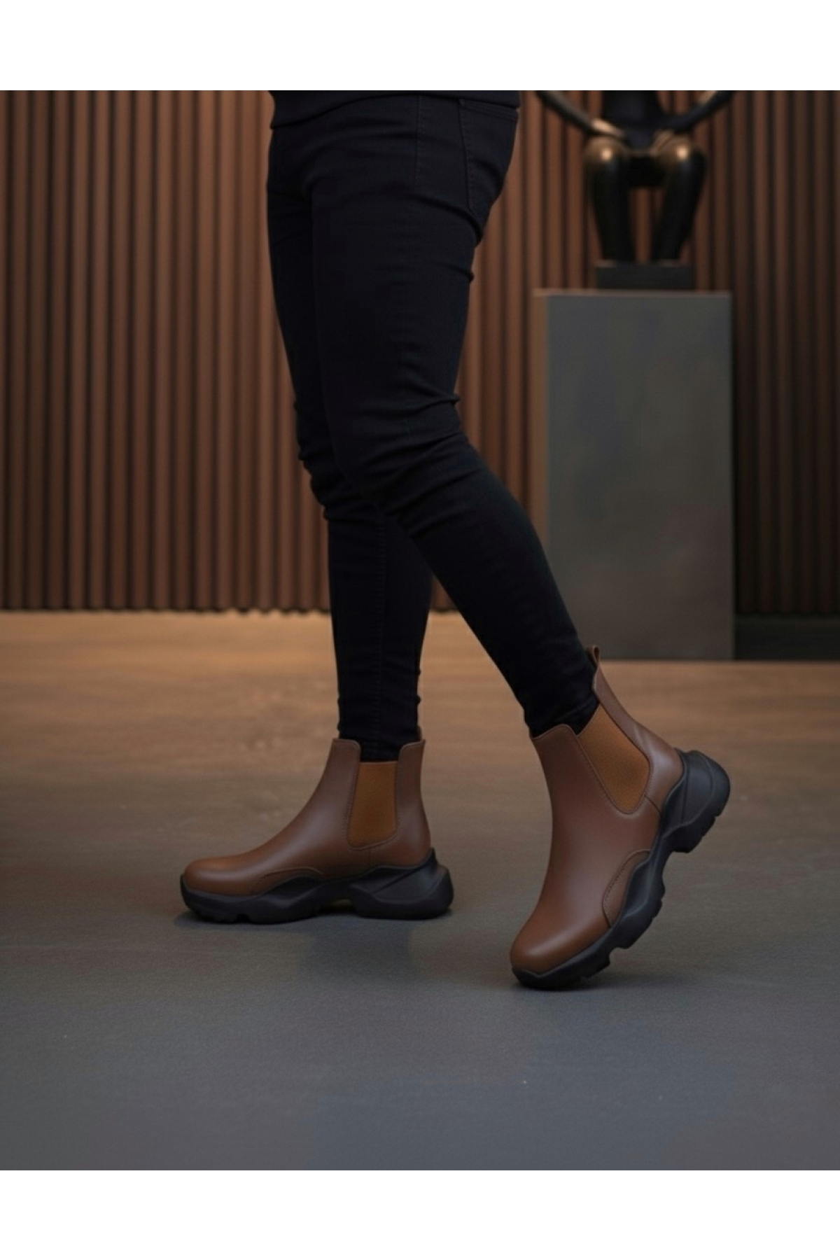 Lastikli Erkek Spor Bot TABA (SİYAH TABAN) - Görsel 3