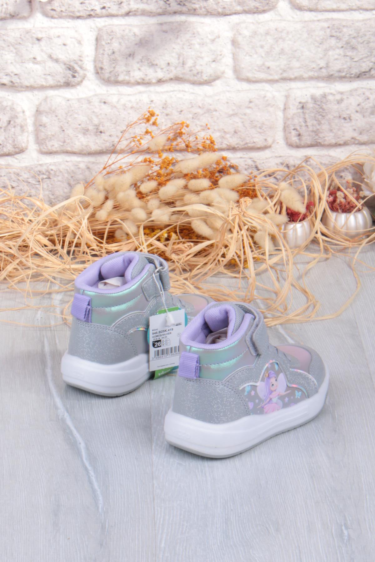 946.P25K.419 Klint Gümüş Işıklı Kız Çocuk Bot - Görsel 5