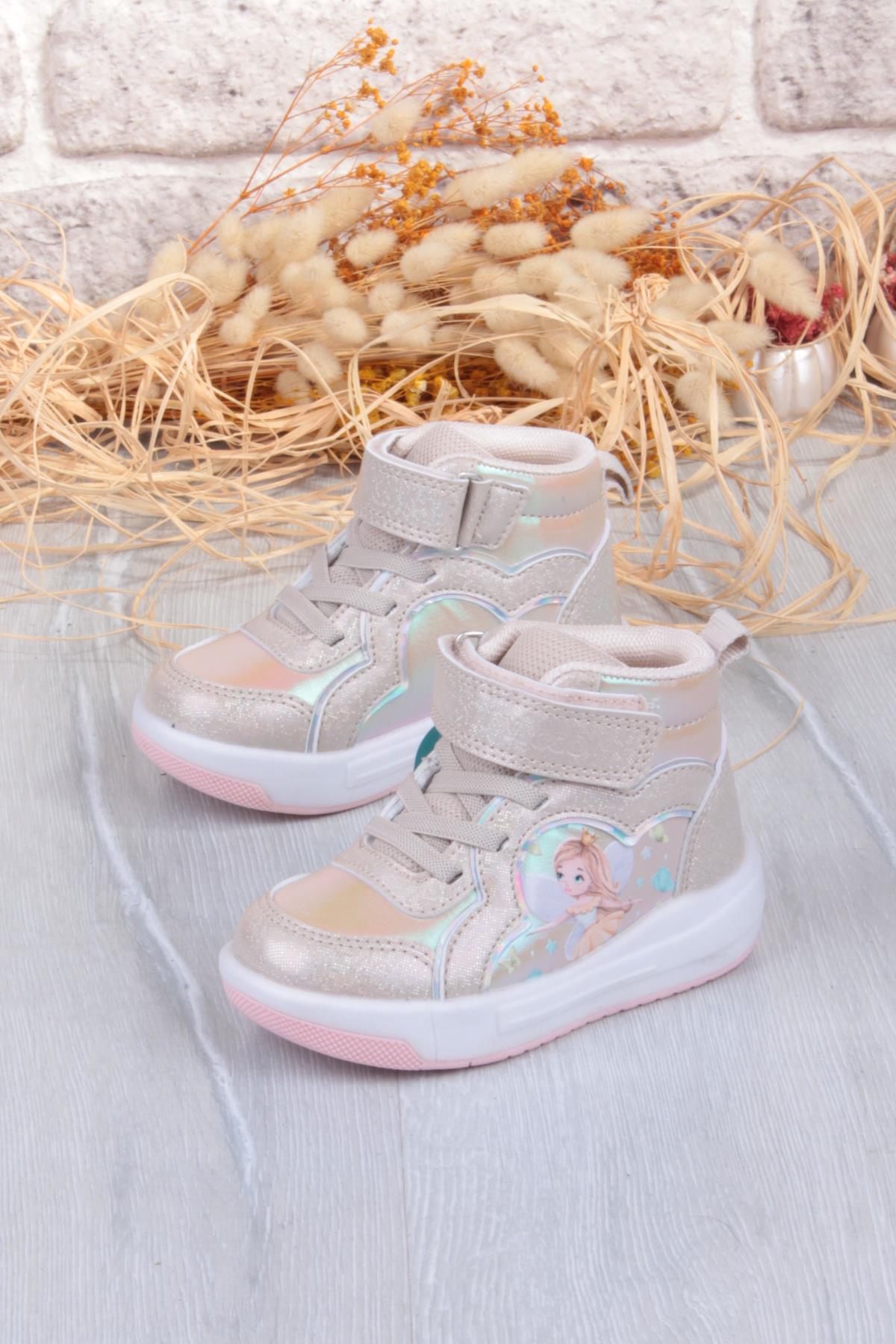 946.P25K.419 Klint Bej Işıklı Kız Çocuk Bot - Görsel 4