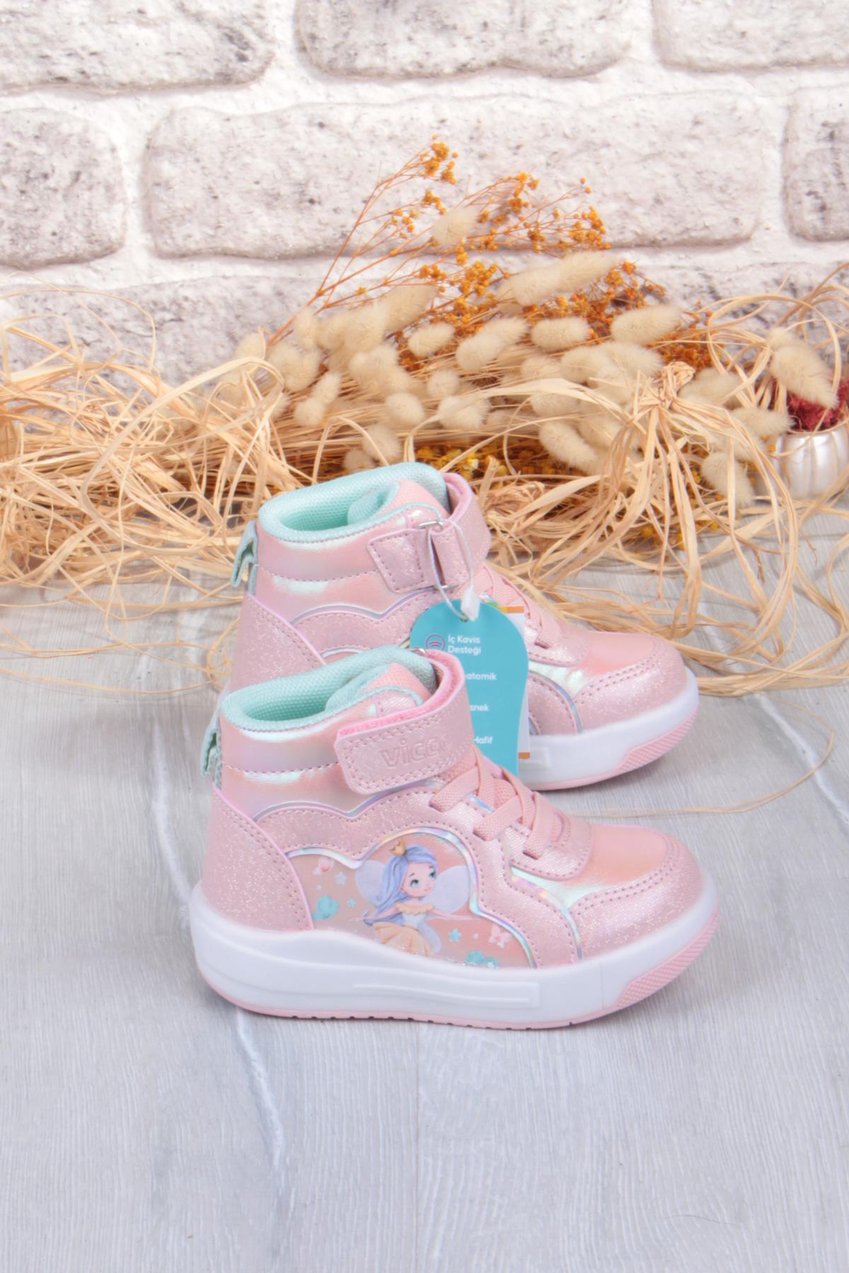 946.B25K.419 Klint Pudra Işıklı Kız Çocuk Bot - Görsel 3