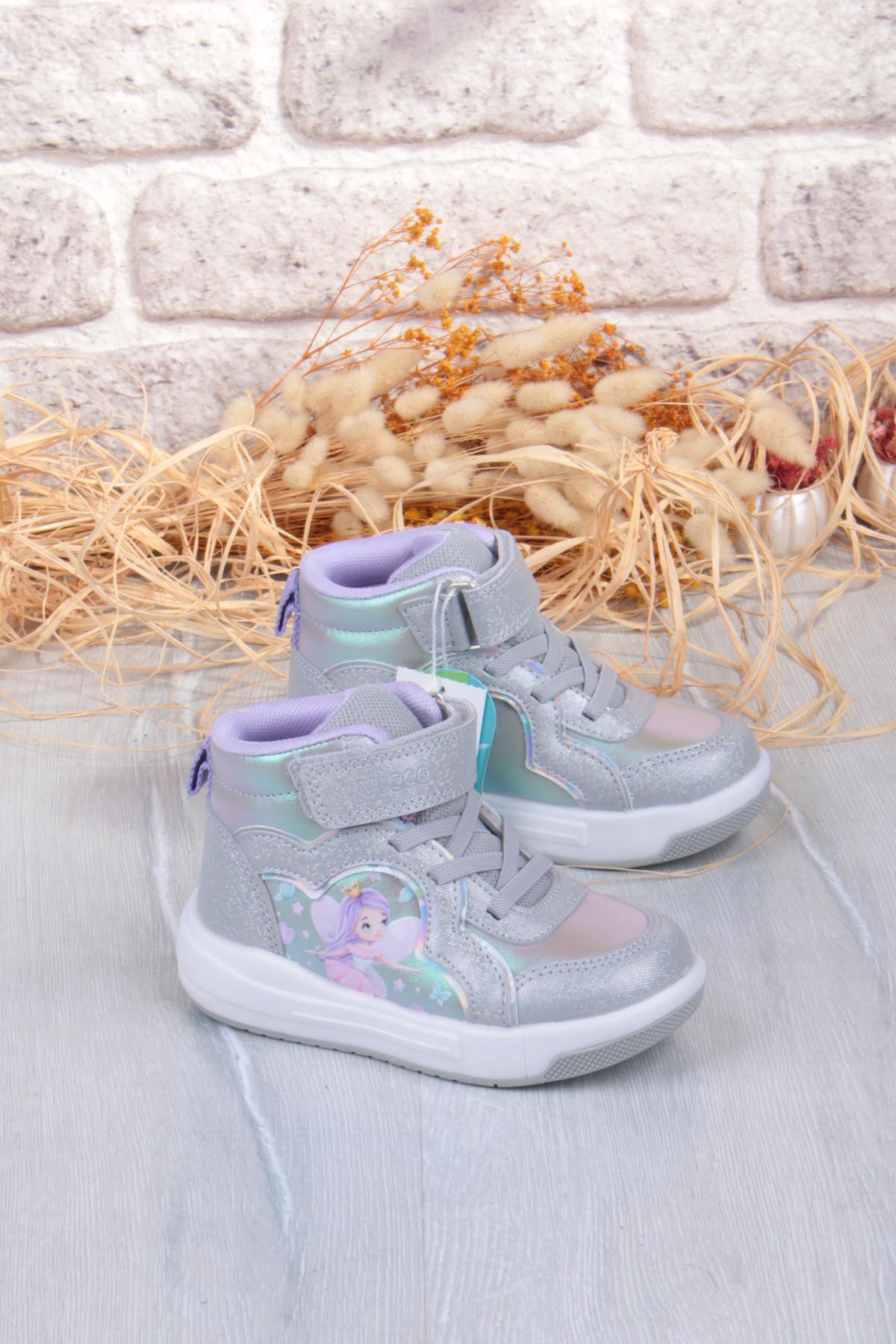 946.B25K.419 Klint Gümüş Işıklı Kız Çocuk Bot - Görsel 2