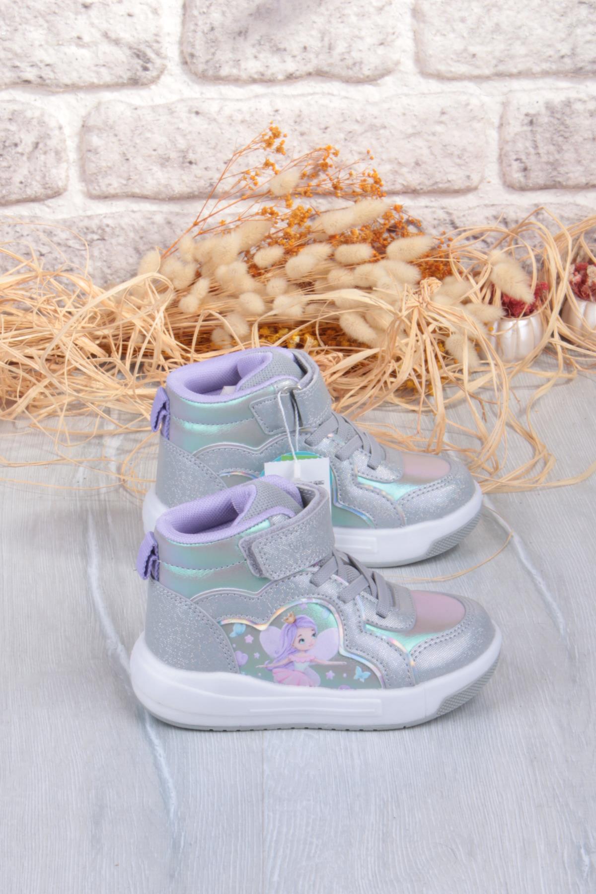 946.B25K.419 Klint Gümüş Işıklı Kız Çocuk Bot - Görsel 3