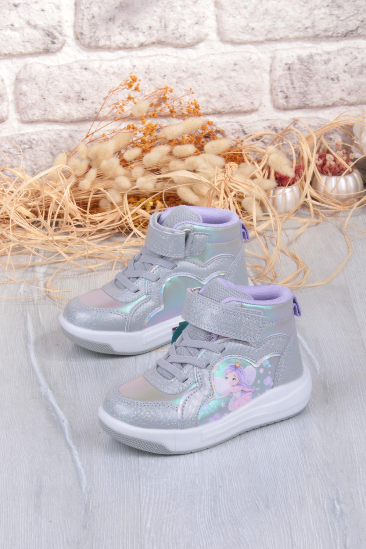 946.B25K.419 Klint Gümüş Işıklı Kız Çocuk Bot - Görsel 4