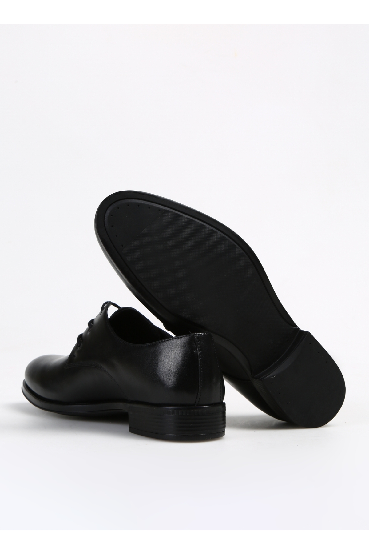 Siyah Erkek Deri Klasik Ayakkabı HATID - Görsel 5
