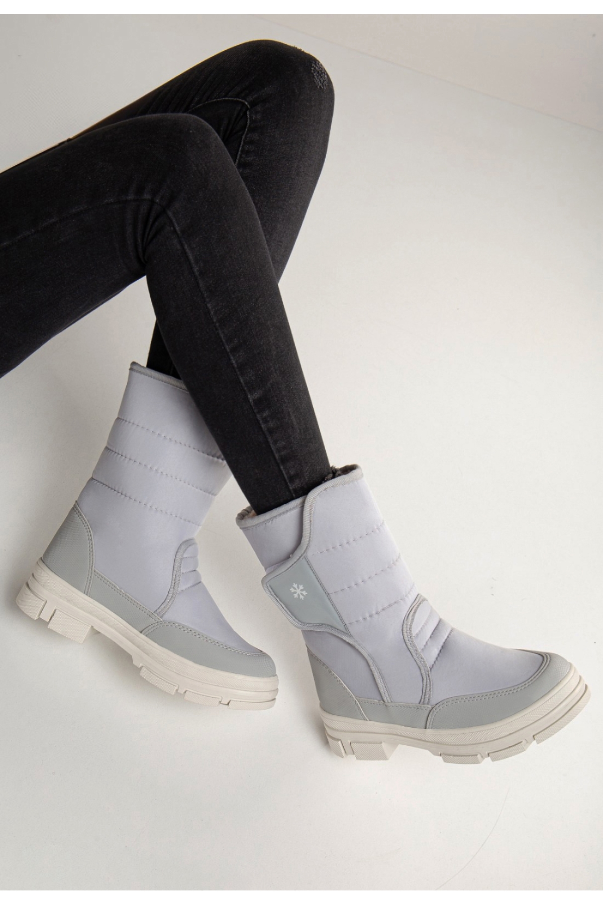 Lady Termal Kürklü Bantlı Soğuk Dayanıklı Kadın Bot Çizme Kar Botu - Görsel 4