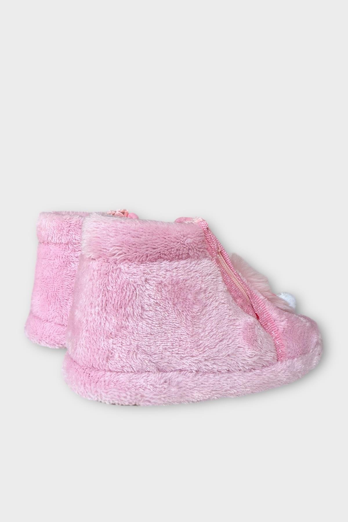 Çocuk Sevimli Baykuş Figürlü Panduf PEMBE - Görsel 6