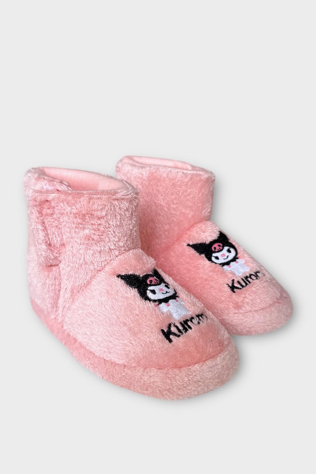 Çocuk Kuromi Nakış Detaylı Panduf PUDRA - Görsel 2