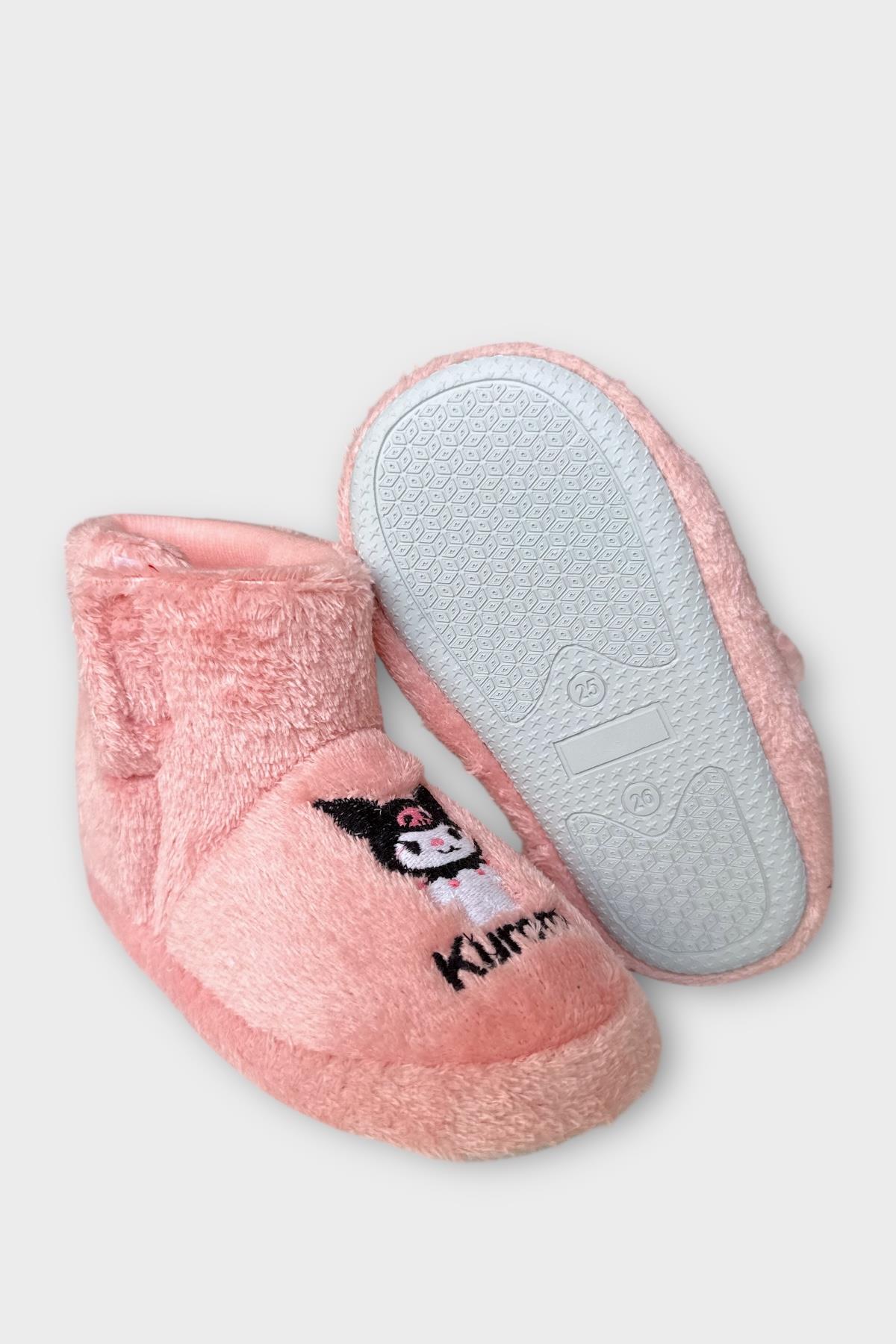 Çocuk Kuromi Nakış Detaylı Panduf PUDRA - Görsel 7