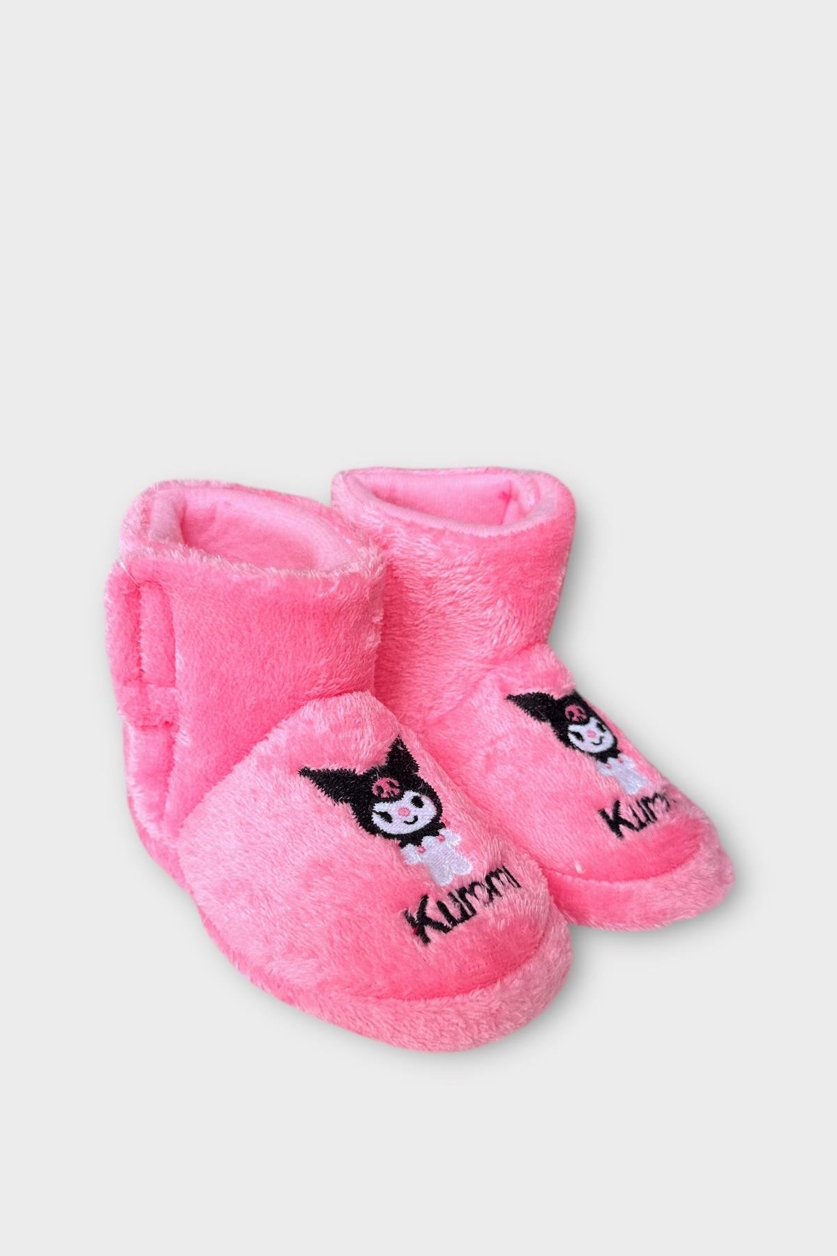 Çocuk Kuromi Nakış Detaylı Panduf PEMBE - Görsel 2