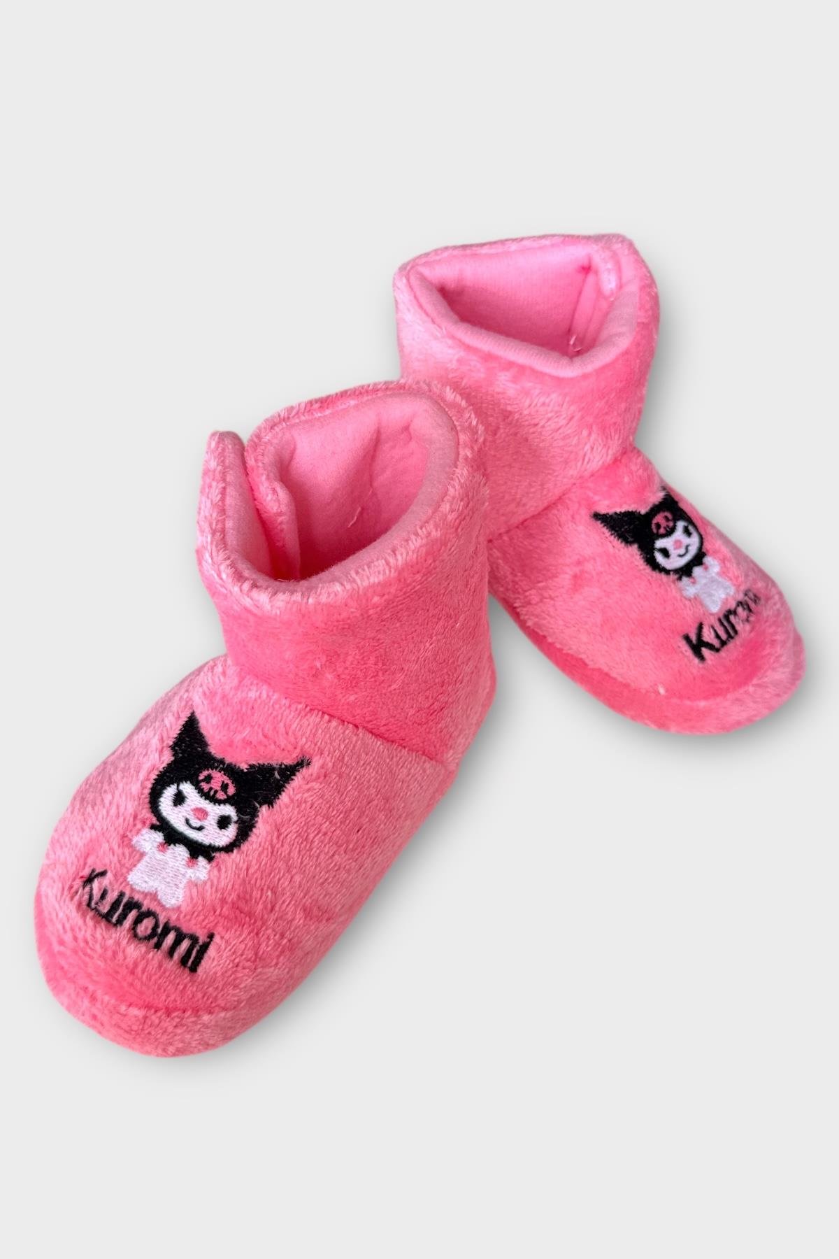 Çocuk Kuromi Nakış Detaylı Panduf PEMBE - Görsel 5