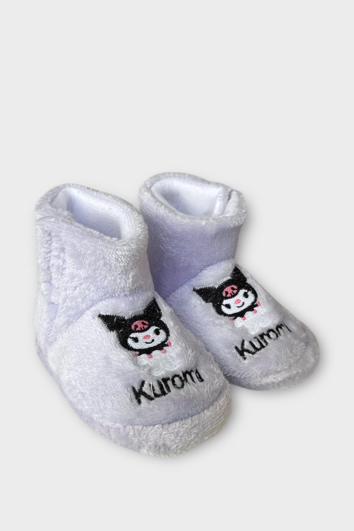 Çocuk Kuromi Nakış Detaylı Panduf Lila - Görsel 2