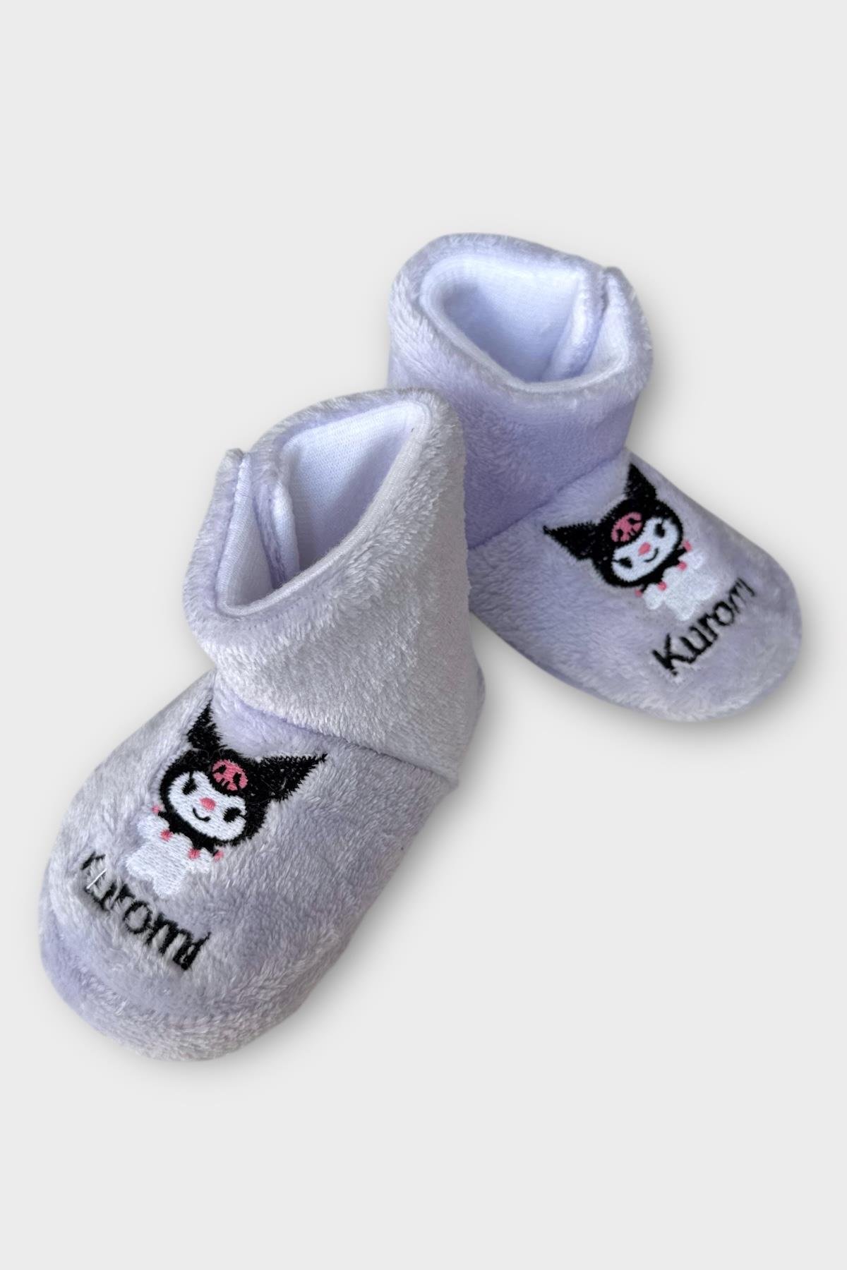 Çocuk Kuromi Nakış Detaylı Panduf Lila - Görsel 5