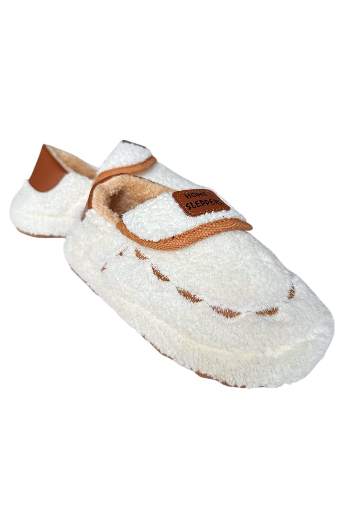 Pofuduk Ses Yapmaz Eva Taban Kadın Panduf BEYAZ - Görsel 6