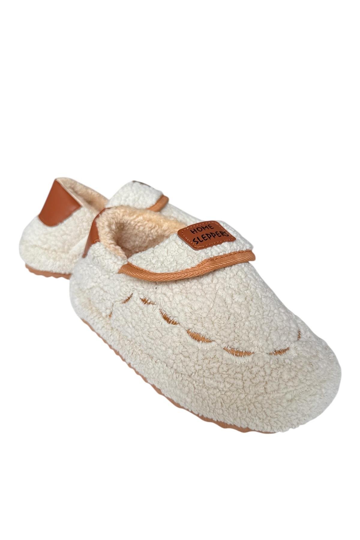 Pofuduk Ses Yapmaz Eva Taban Kadın Panduf KREM - Görsel 6