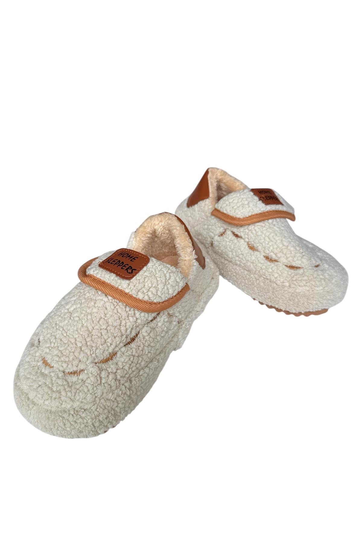 Pofuduk Ses Yapmaz Eva Taban Kadın Panduf KREM - Görsel 7