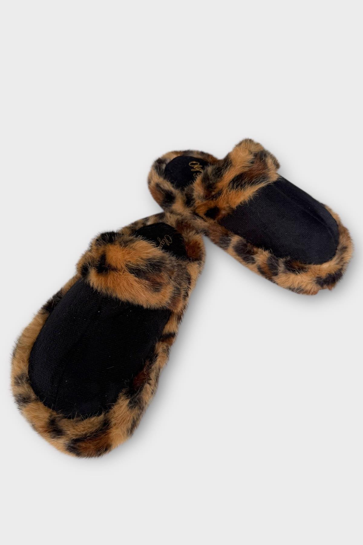 Peluş Detaylı Kadın Ev Terliği SİYAH - Görsel 5